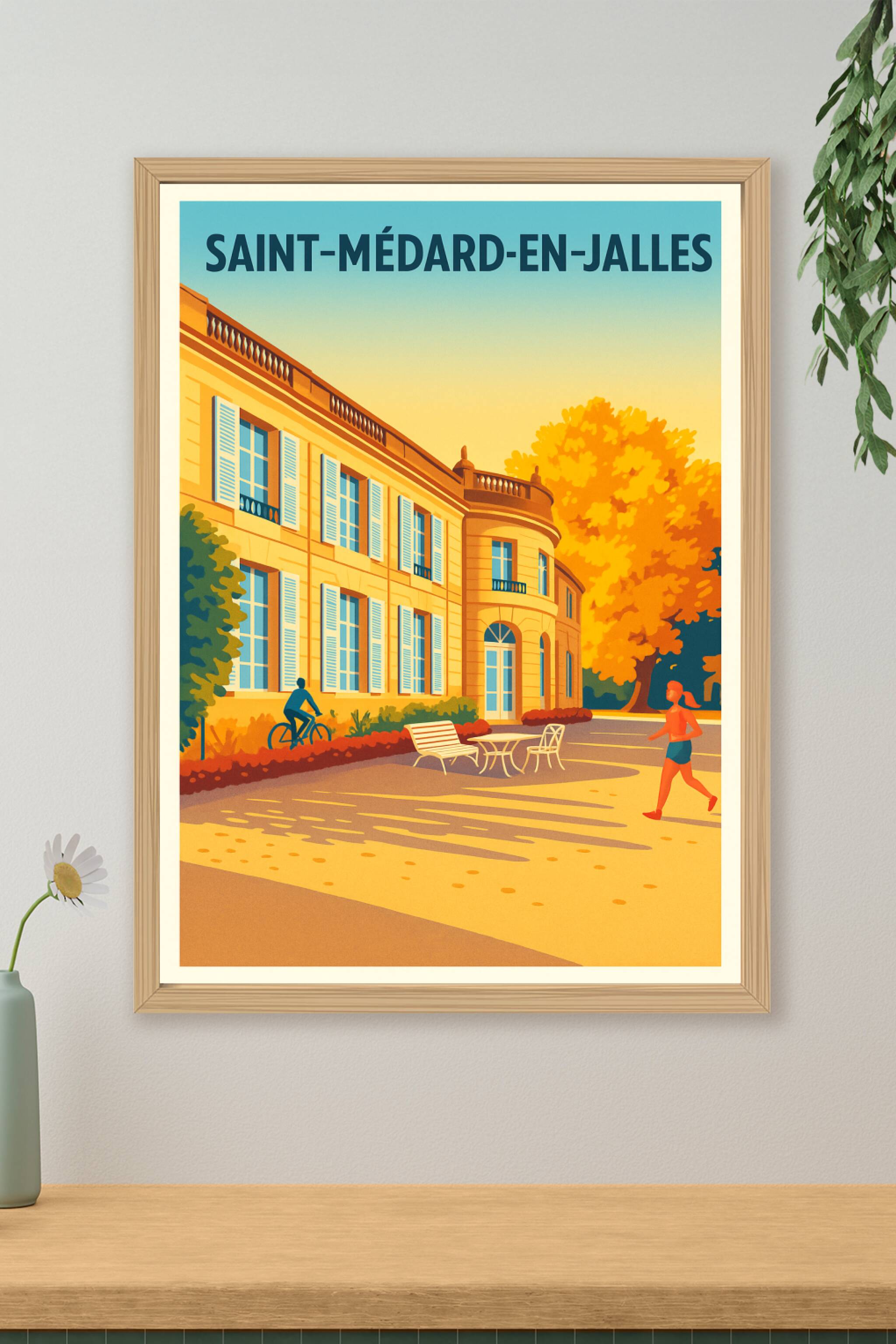 Affiche Saint-Médard-en-Jalles — L'élégance intemporelle en plein air · poster d'art de Saint-Médard-en-Jalles