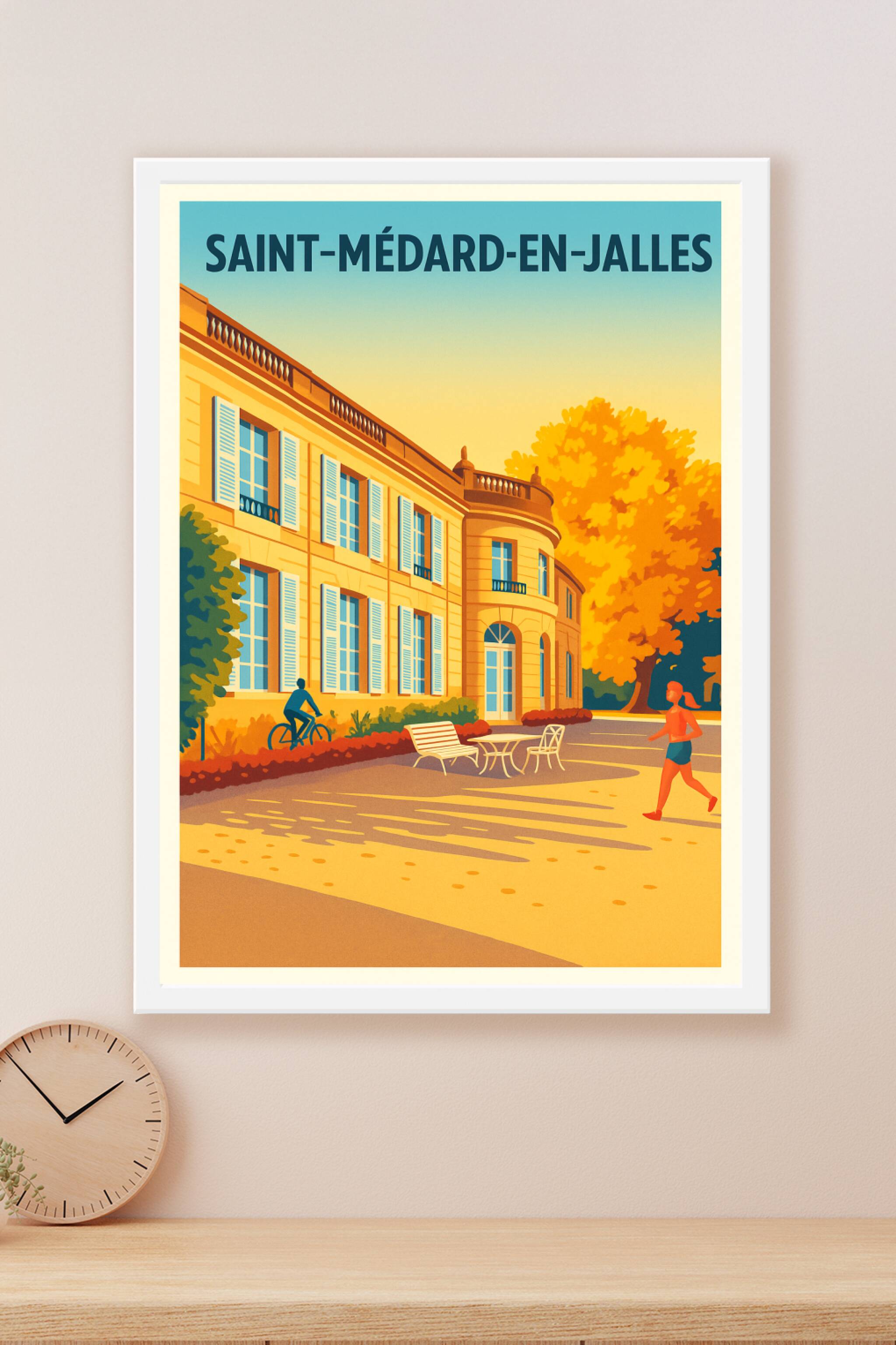 Affiche Saint-Médard-en-Jalles — L'élégance intemporelle en plein air · poster d'art de Saint-Médard-en-Jalles