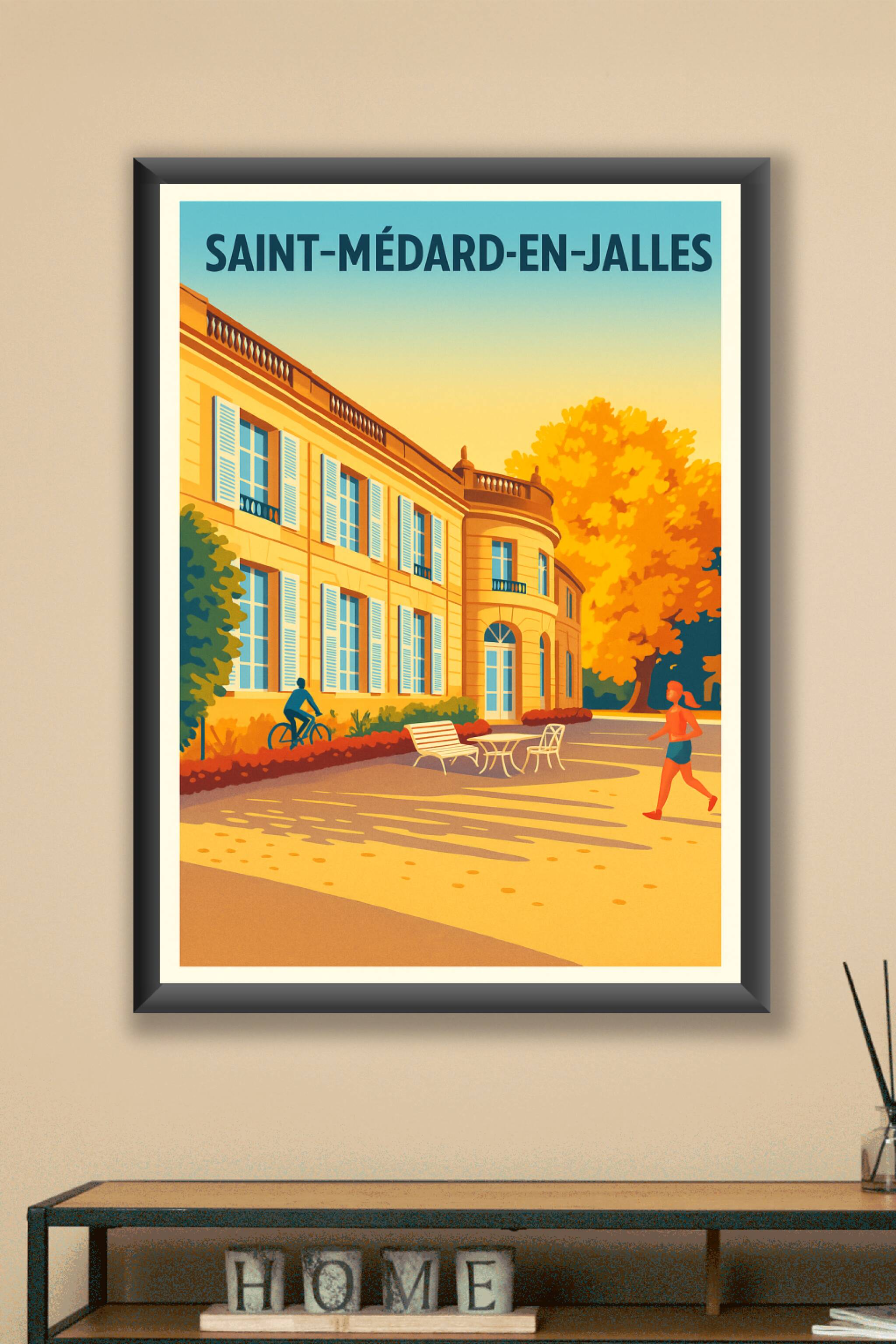 Affiche Saint-Médard-en-Jalles — L'élégance intemporelle en plein air · poster d'art de Saint-Médard-en-Jalles