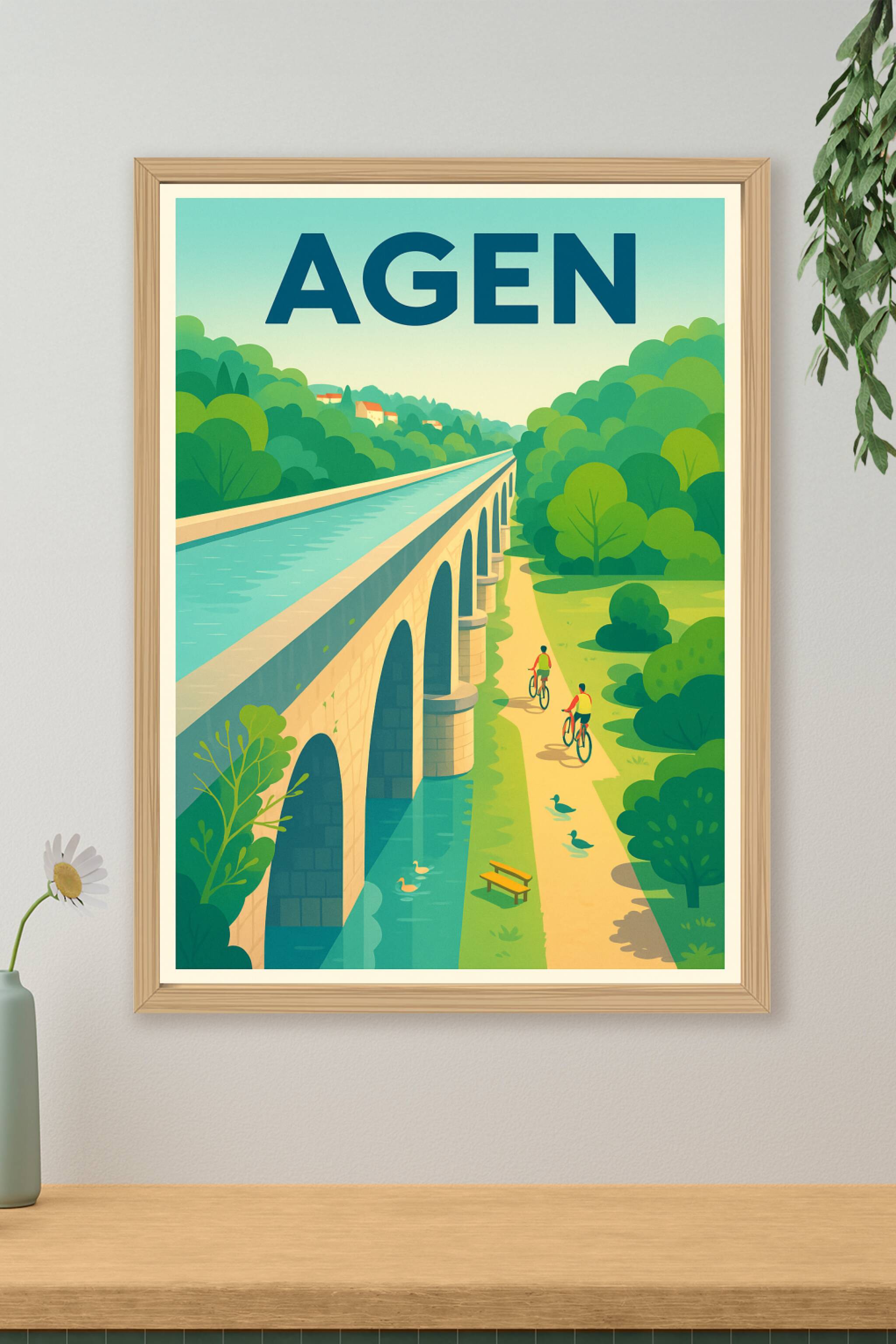 Affiche de Agen - Promenade au fil de l'eau