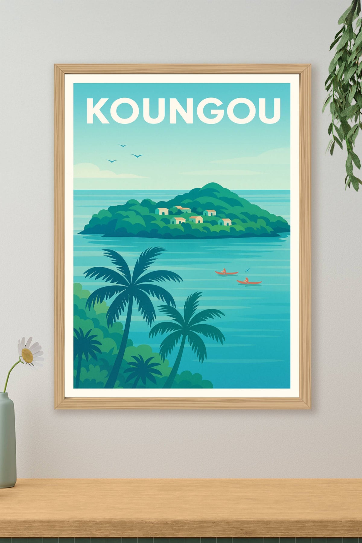 Affiche Koungou — Évasion tropicale et sérénité insulaire · poster d'art de Koungou