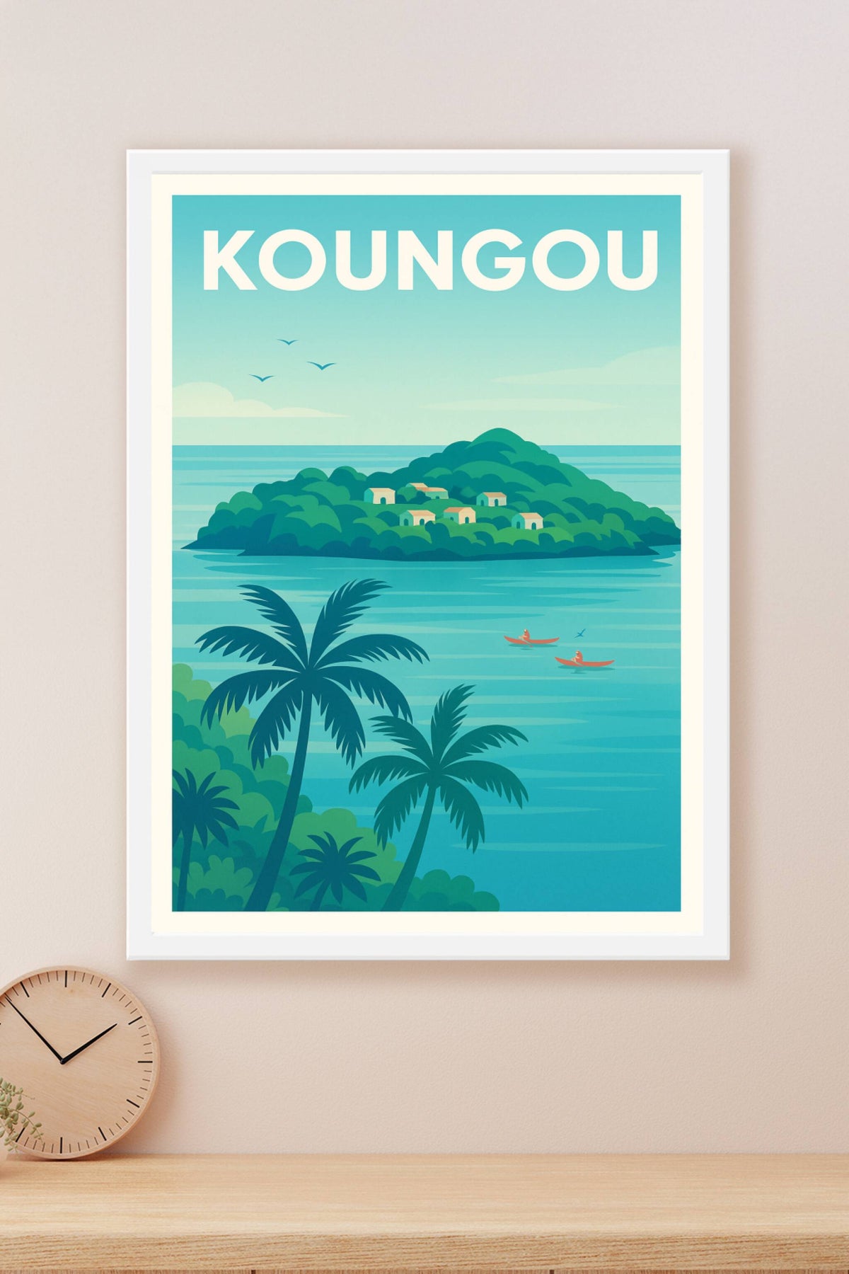 Affiche Koungou — Évasion tropicale et sérénité insulaire · poster d'art de Koungou