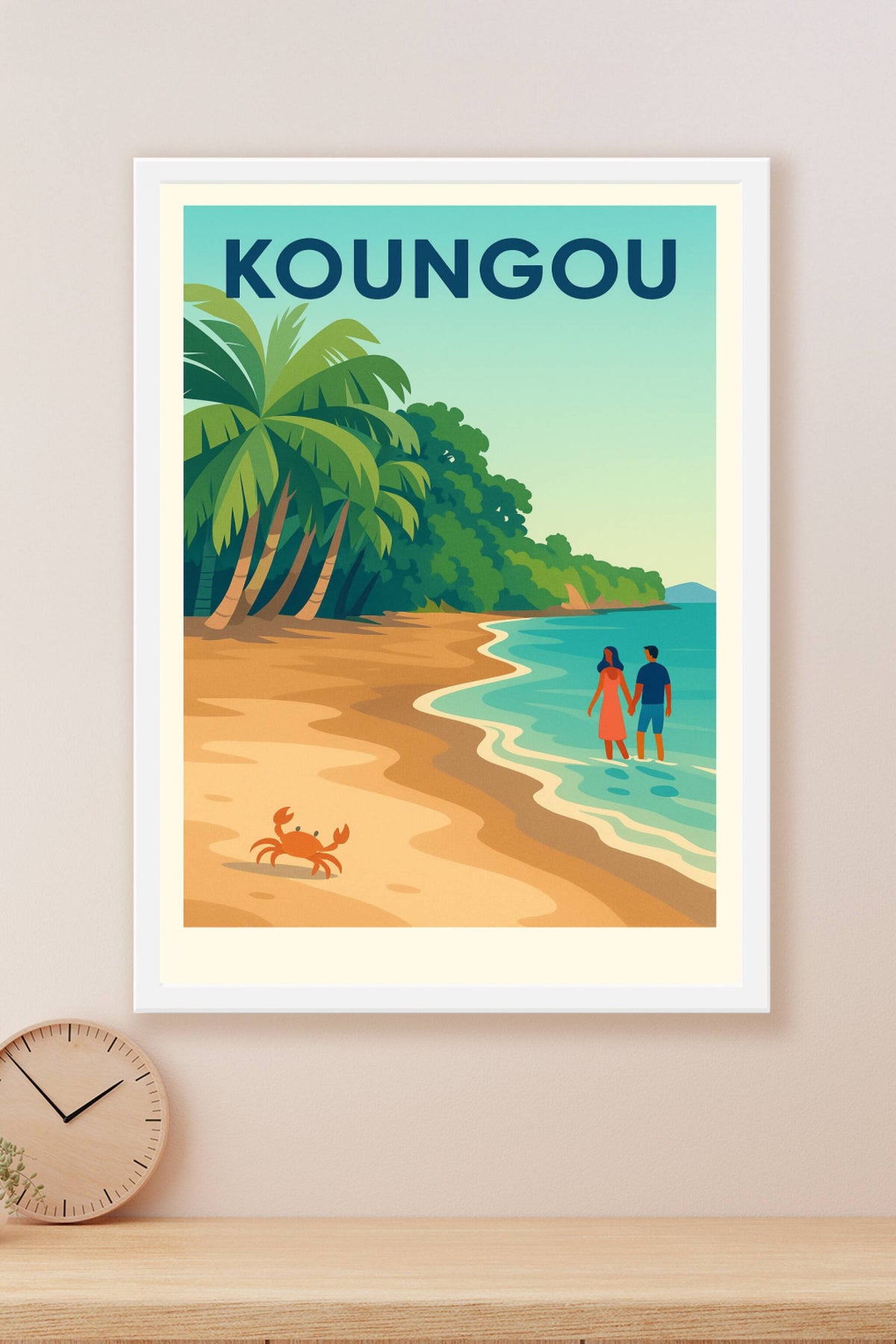Affiche Koungou — Évasion tropicale au bord de l'eau · poster d'art de Koungou