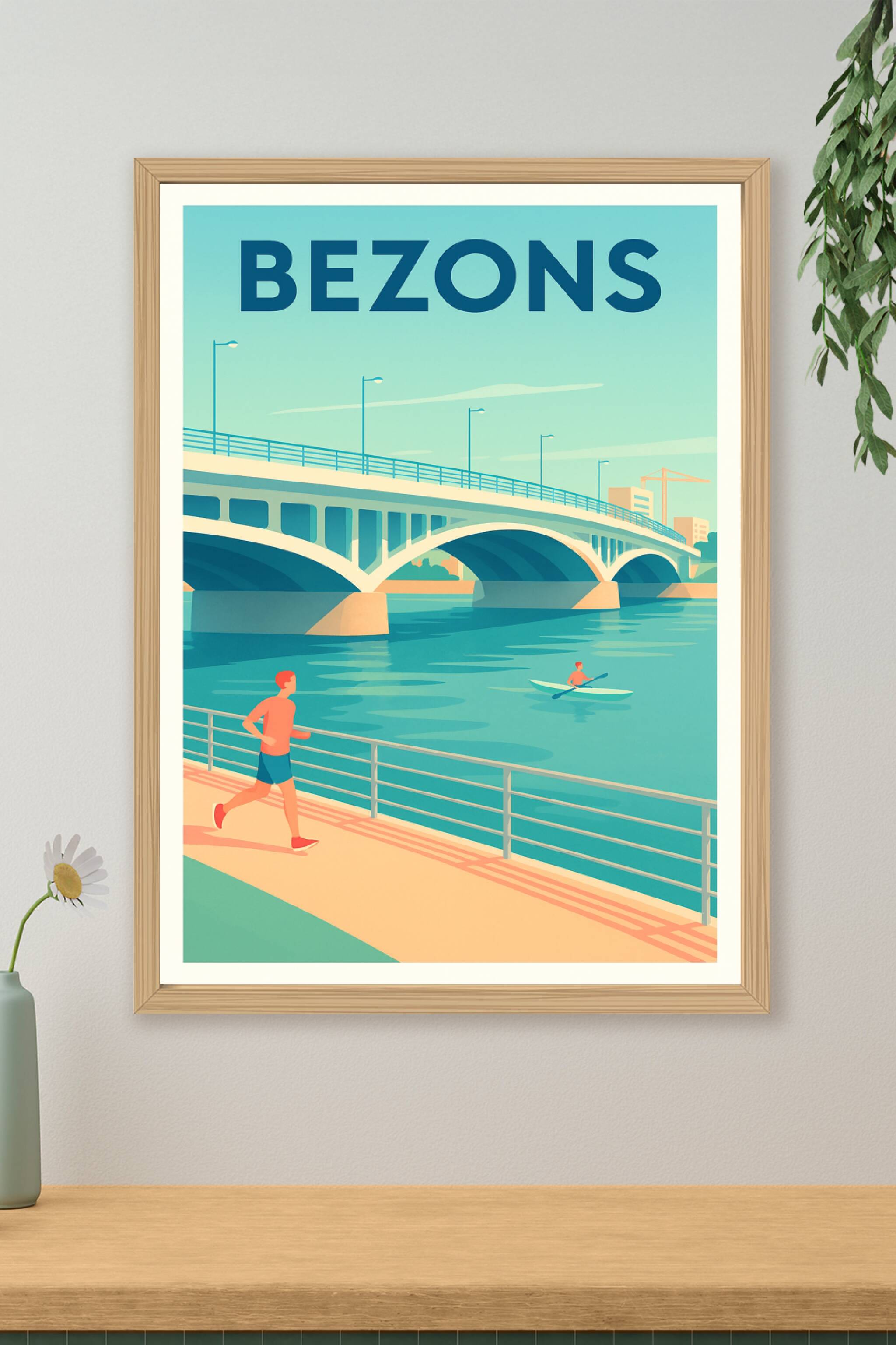 Affiche de Bezons - L'élégance au fil de l'eau