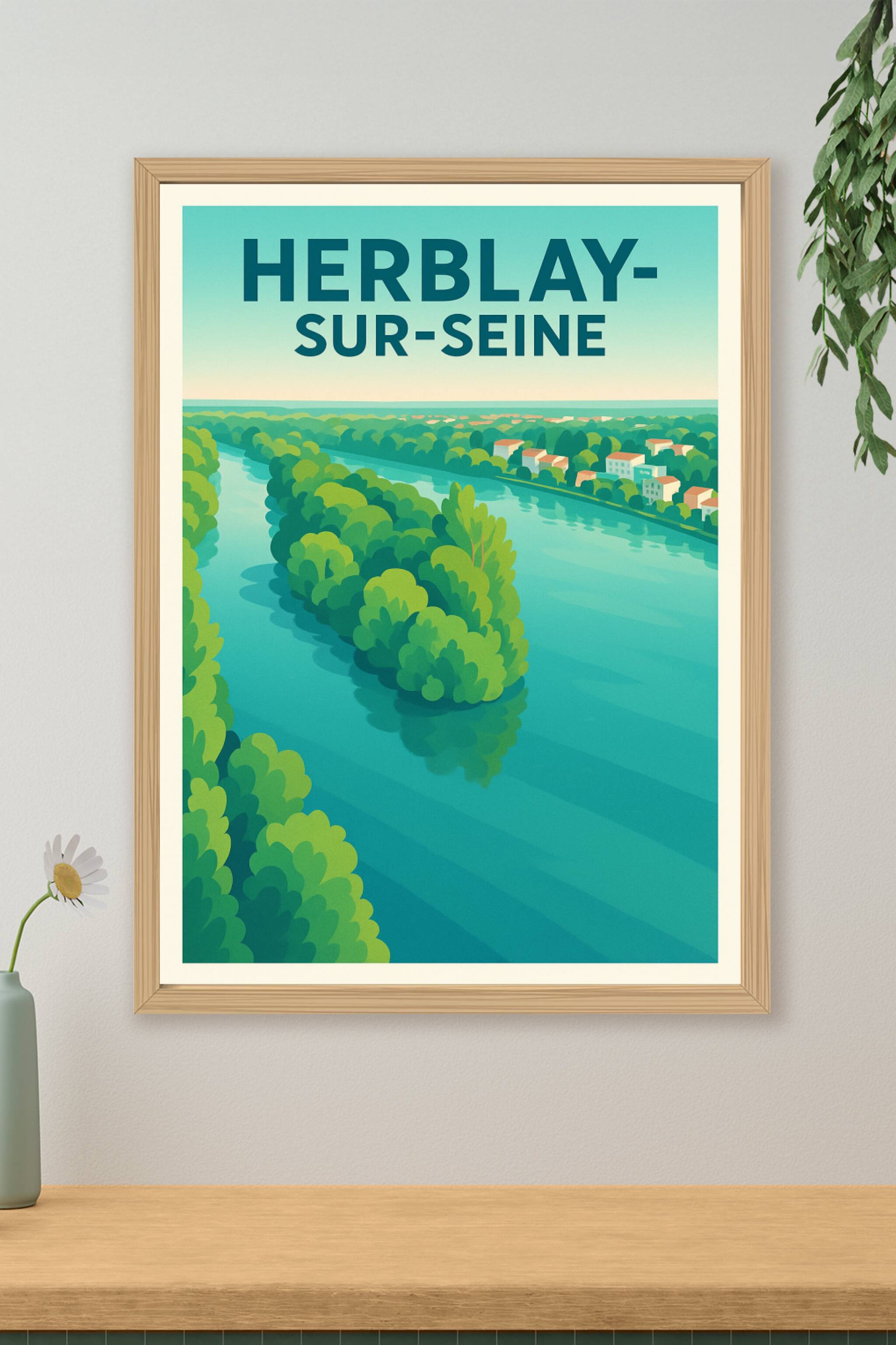 Affiche de Herblay-sur-Seine - Harmonie Naturelle au Fil de l'Eau