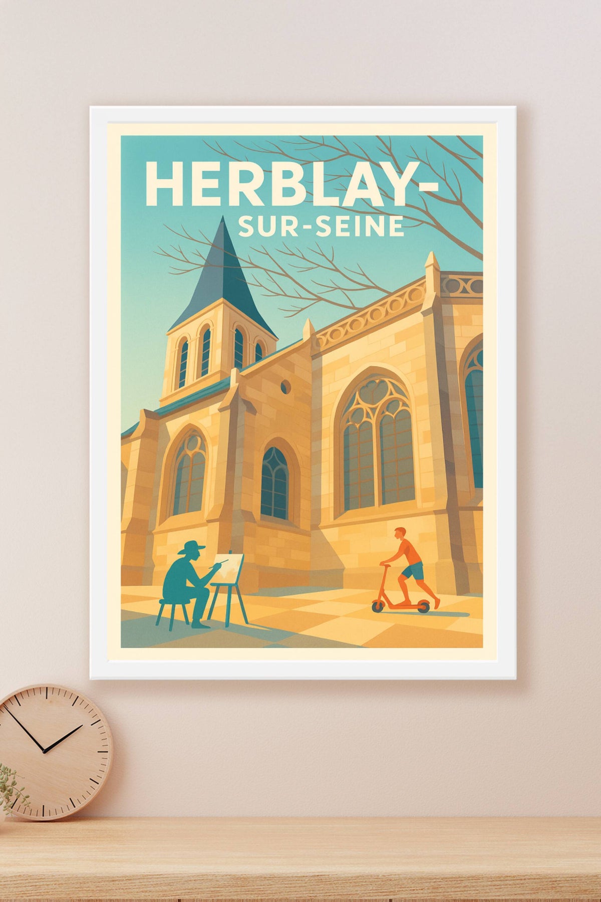 Affiche Herblay-sur-Seine — Charme et sérénité au fil de la Seine · poster d'art de Herblay-sur-Seine
