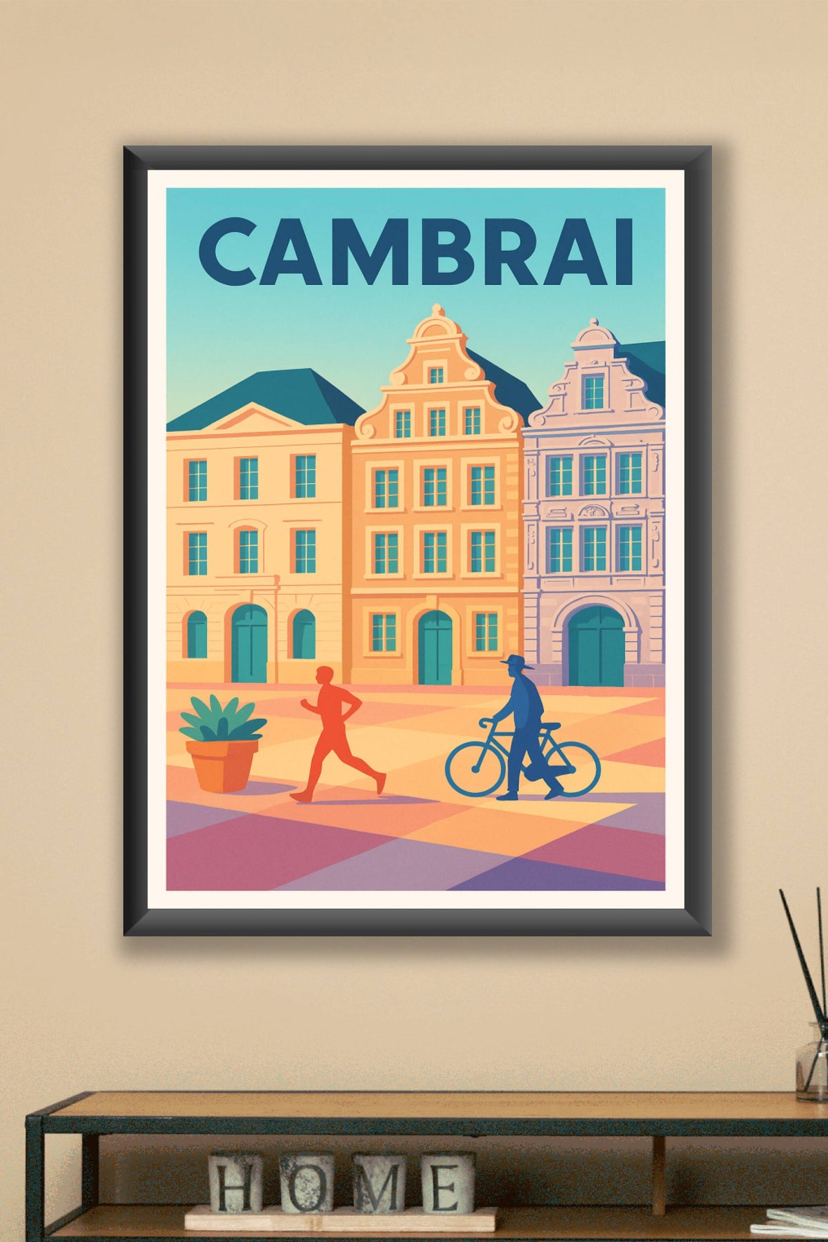 Affiche Cambrai — Charme et patrimoine en lumière · poster d'art de Cambrai