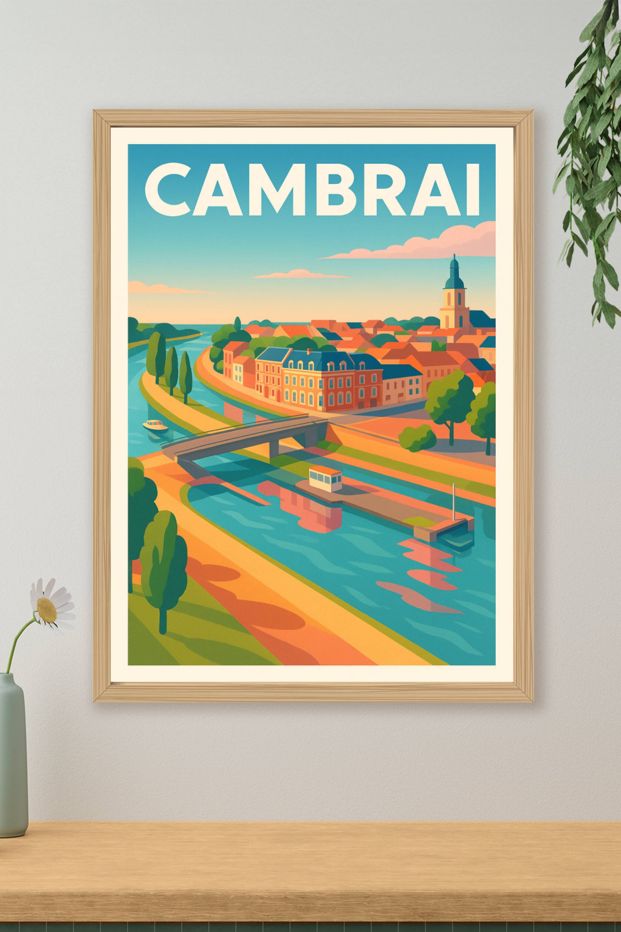 Affiche de Cambrai - Charme et sérénité au fil de l'eau