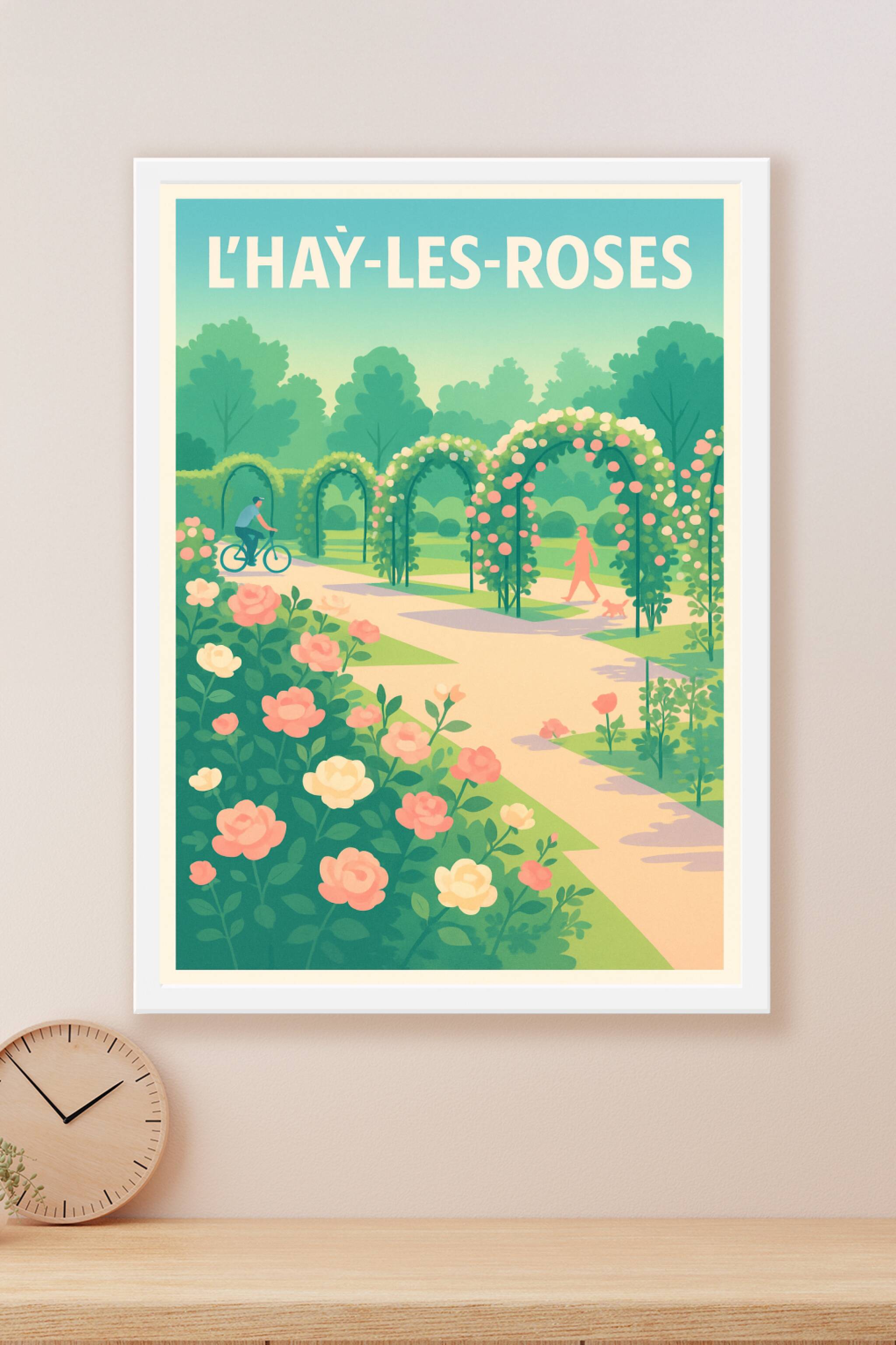 Affiche L'Haÿ-les-Roses — Promenade fleurie au cœur du parc · poster d'art de L'Haÿ-les-Roses