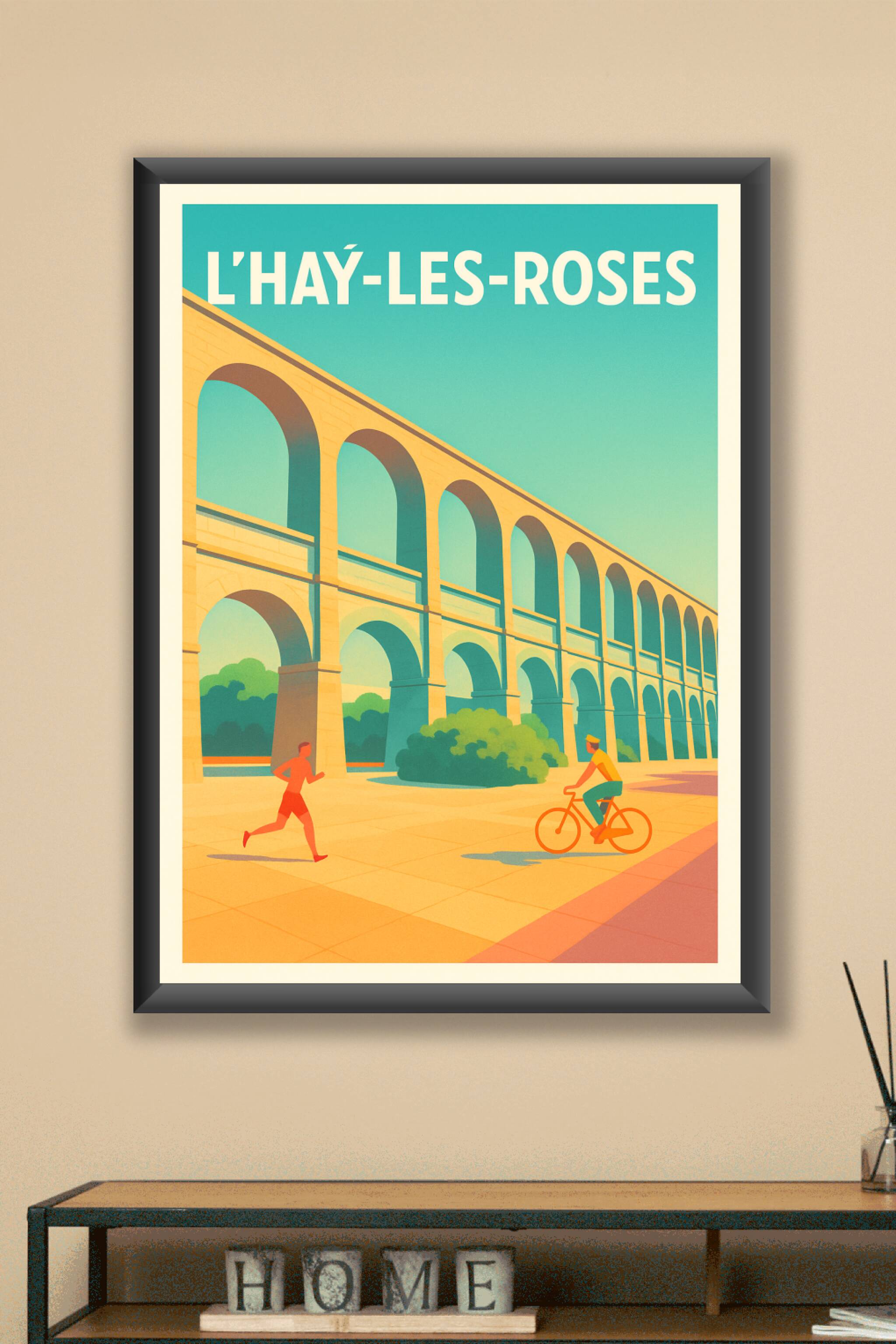 Affiche L'Haÿ-les-Roses — Charme et sérénité au fil de l'aqueduc · poster d'art de L'Haÿ-les-Roses