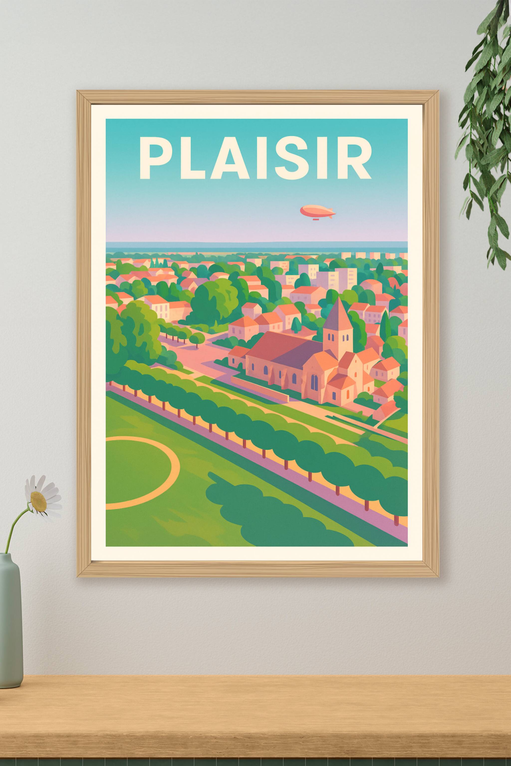 Affiche Plaisir — Vue paisible et charmante · poster d'art de Plaisir