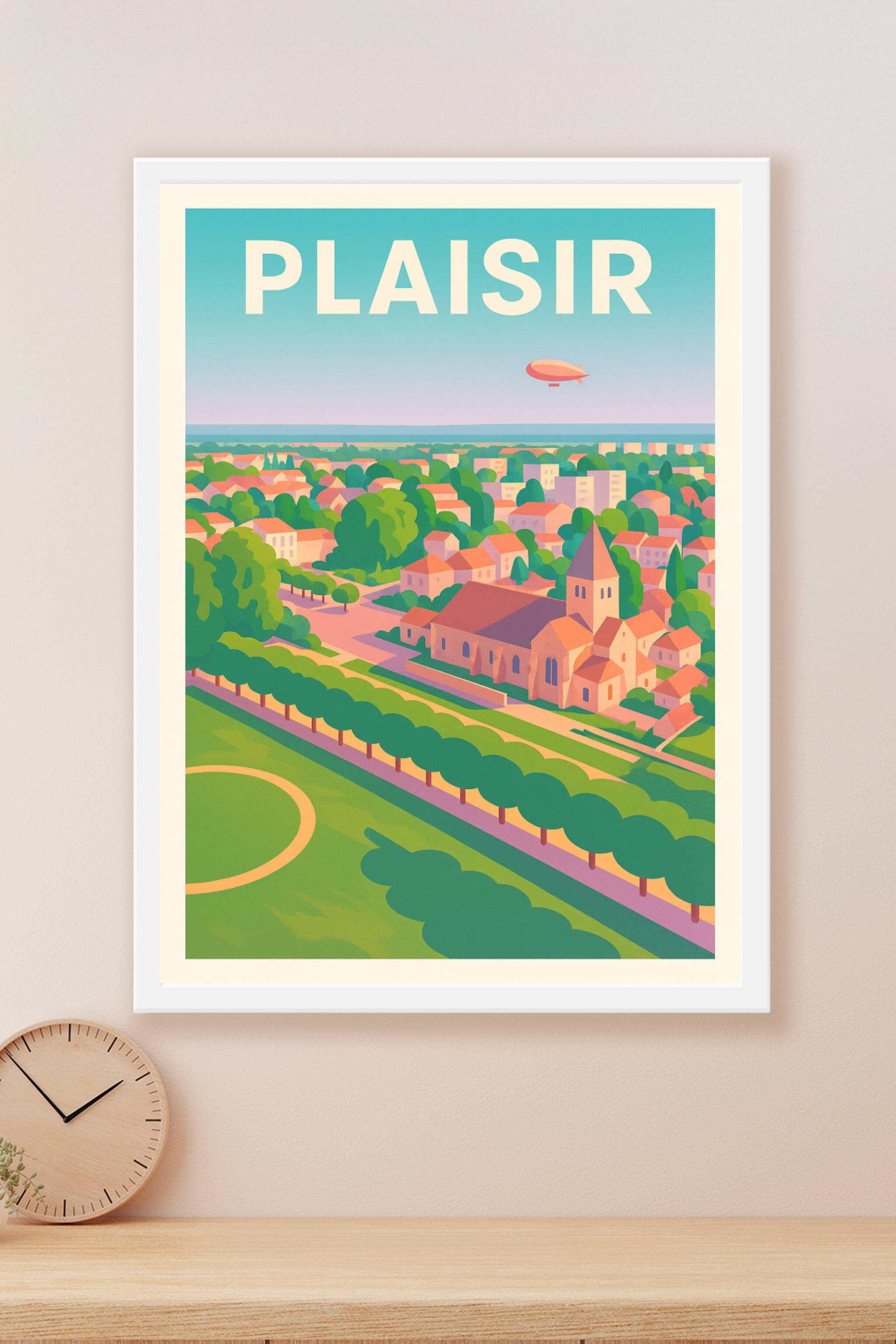 Affiche Plaisir — Vue paisible et charmante · poster d'art de Plaisir