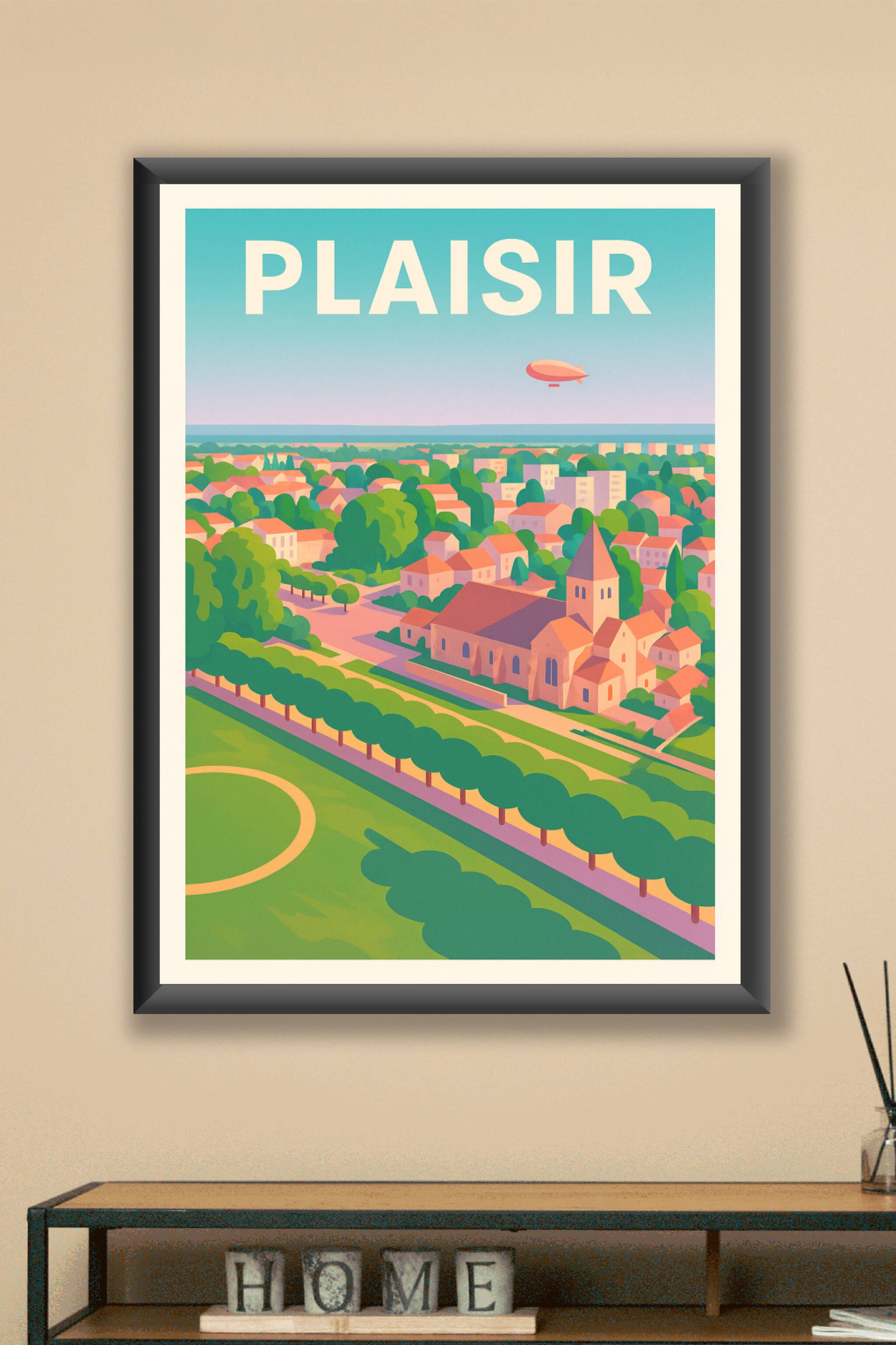 Affiche Plaisir — Vue paisible et charmante · poster d'art de Plaisir