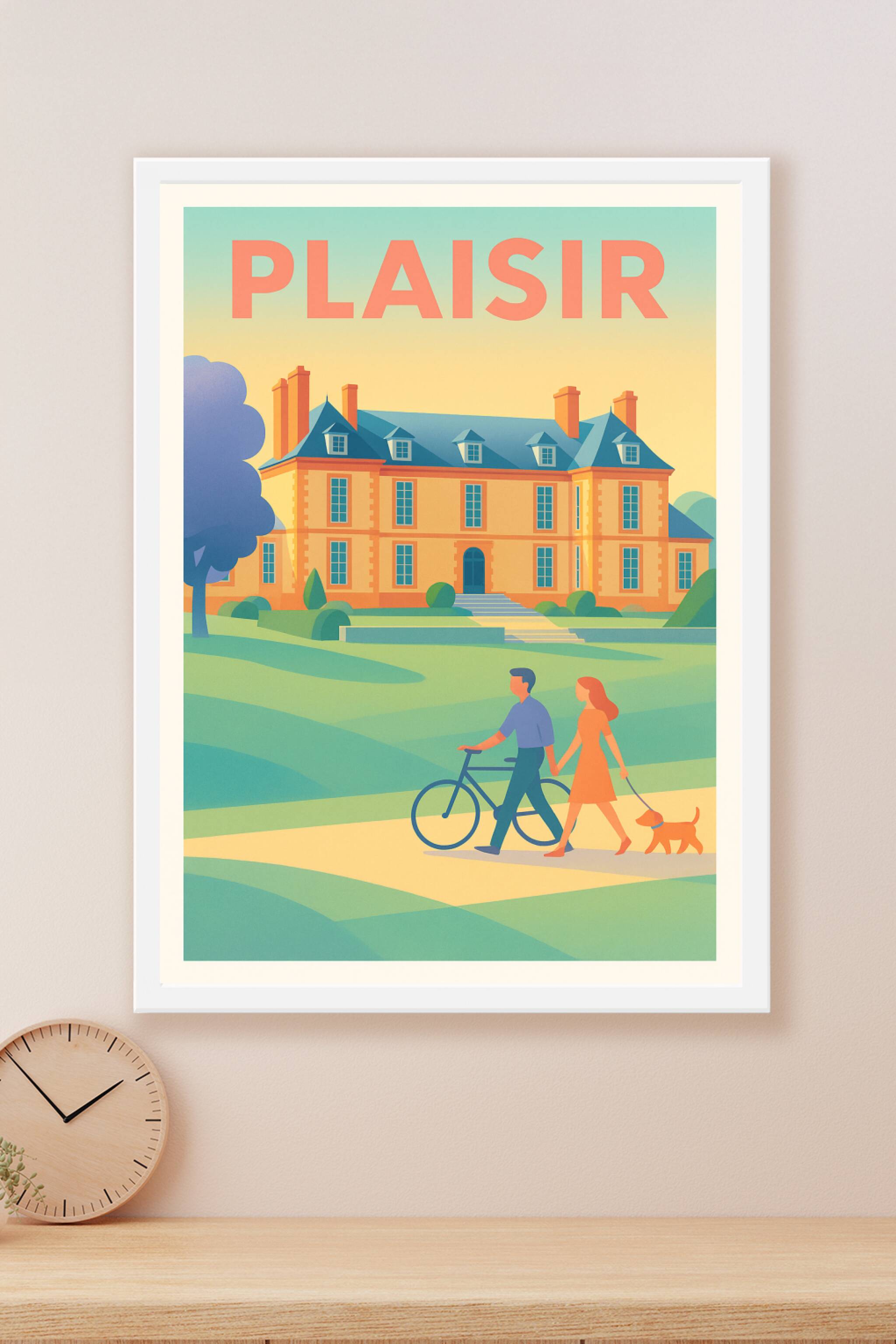 Affiche Plaisir — Évasion romantique en bord de parc · poster d'art de Plaisir