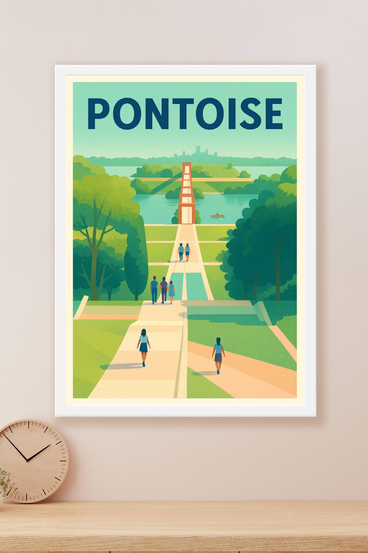 Affiche Pontoise — Promenade au cœur de la nature · poster d'art de Pontoise