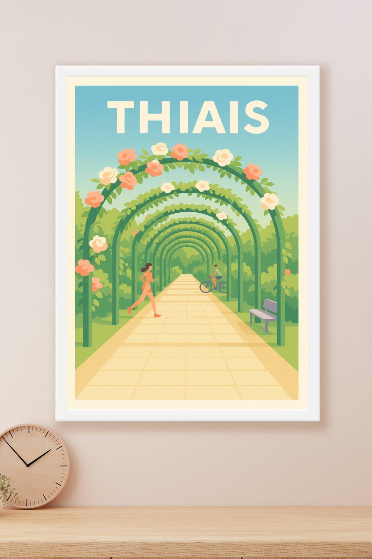Affiche Thiais — Échappée verte sous les arcs fleuris · poster d'art de Thiais
