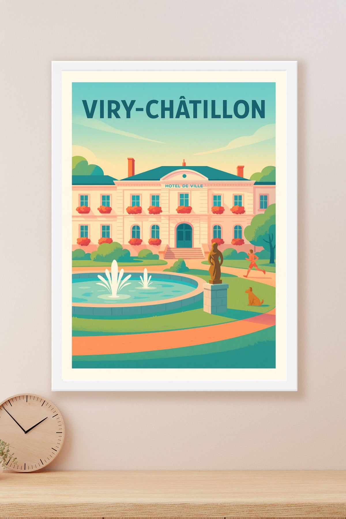 Affiche Viry-Châtillon — Élégance et Sérénité au Cœur de la Ville · poster d'art de Viry-Châtillon
