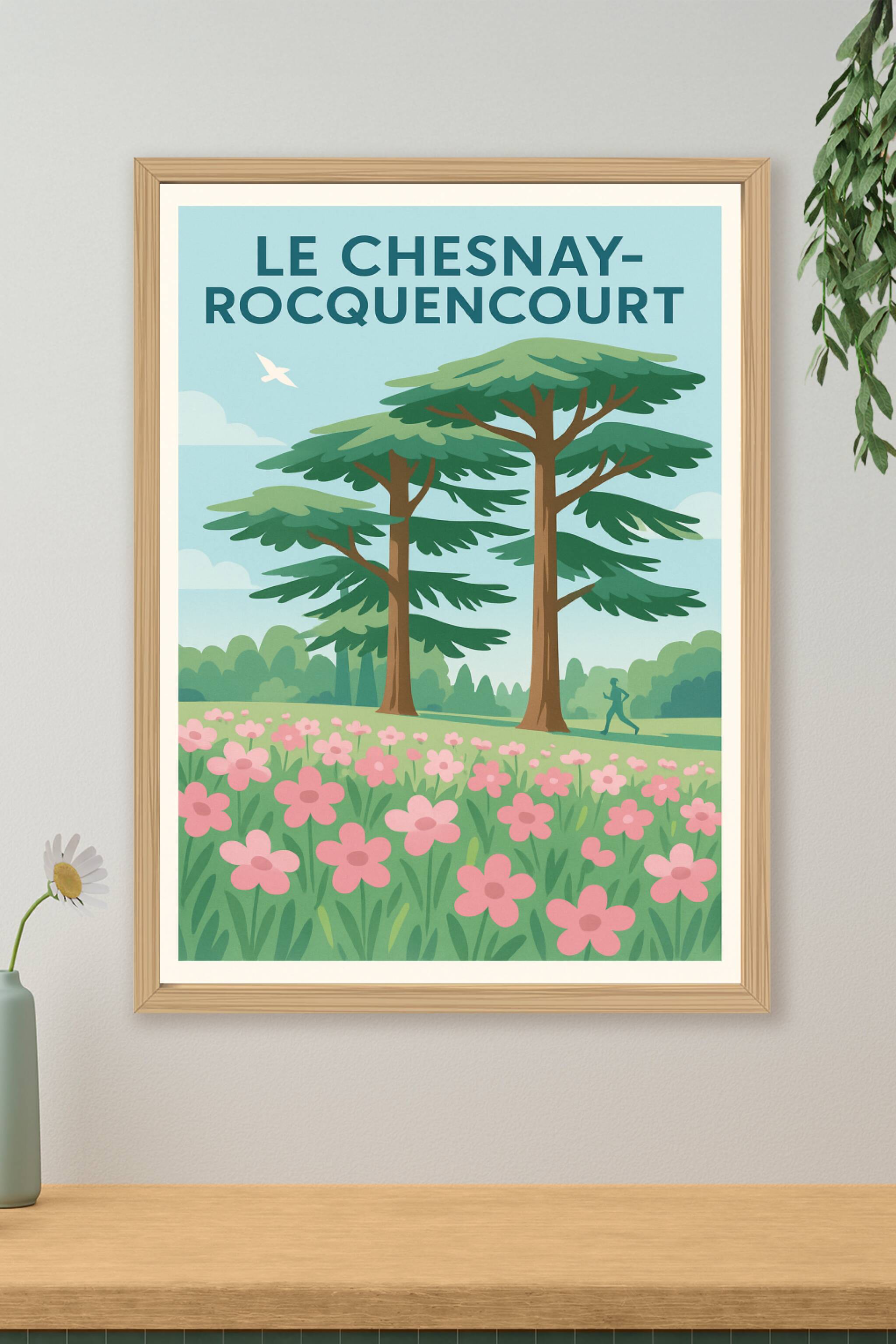 Affiche Le Chesnay-Rocquencourt — Nature et Sérénité à Deux Pas de Paris · poster d'art de Le Chesnay-Rocquencourt
