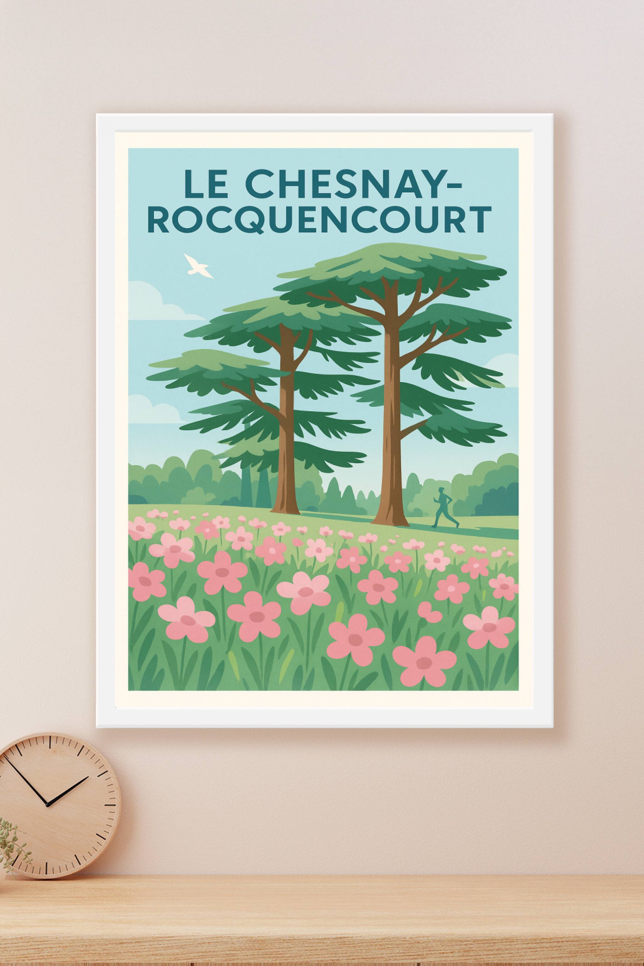 Affiche Le Chesnay-Rocquencourt — Nature et Sérénité à Deux Pas de Paris · poster d'art de Le Chesnay-Rocquencourt