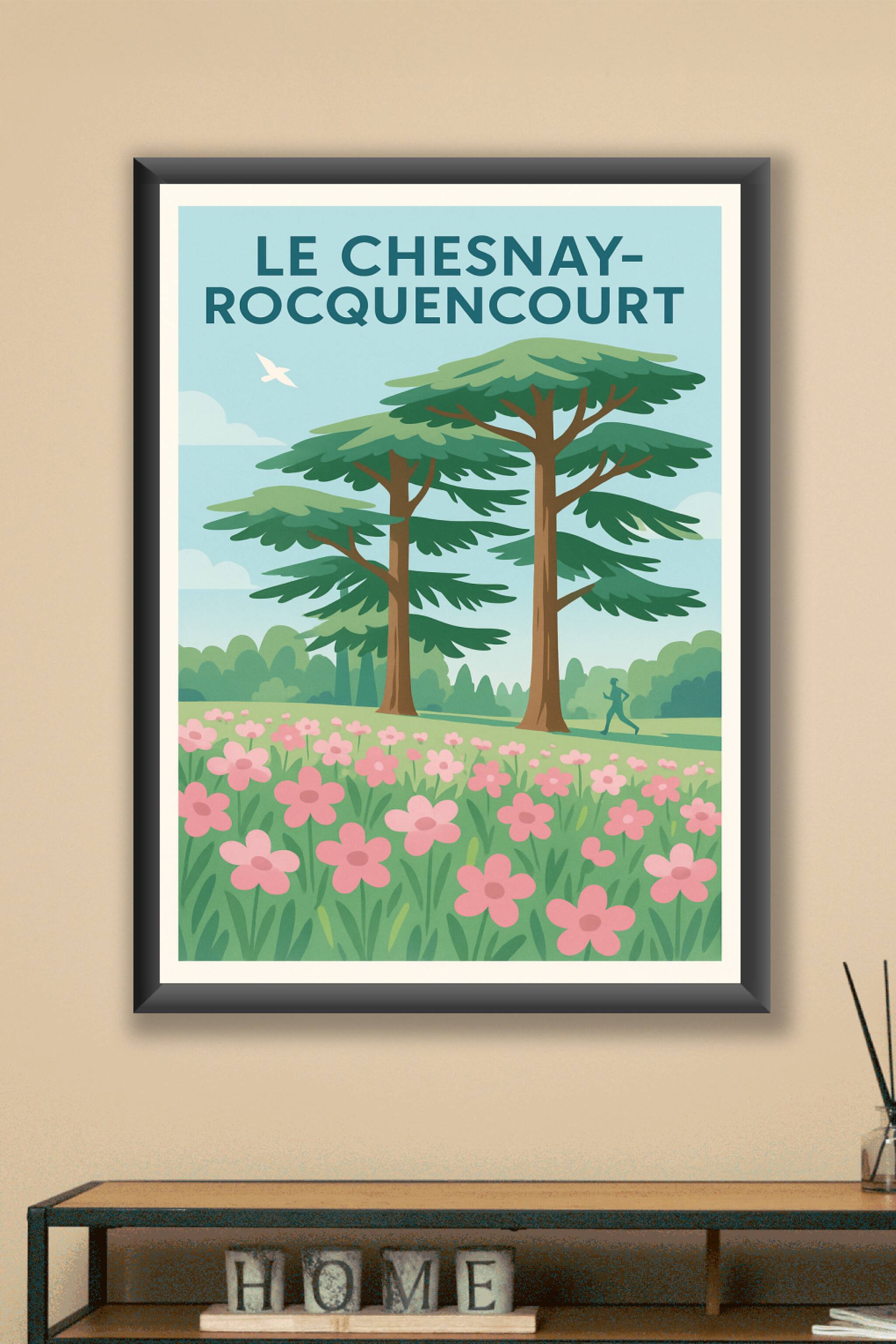 Affiche Le Chesnay-Rocquencourt — Nature et Sérénité à Deux Pas de Paris · poster d'art de Le Chesnay-Rocquencourt