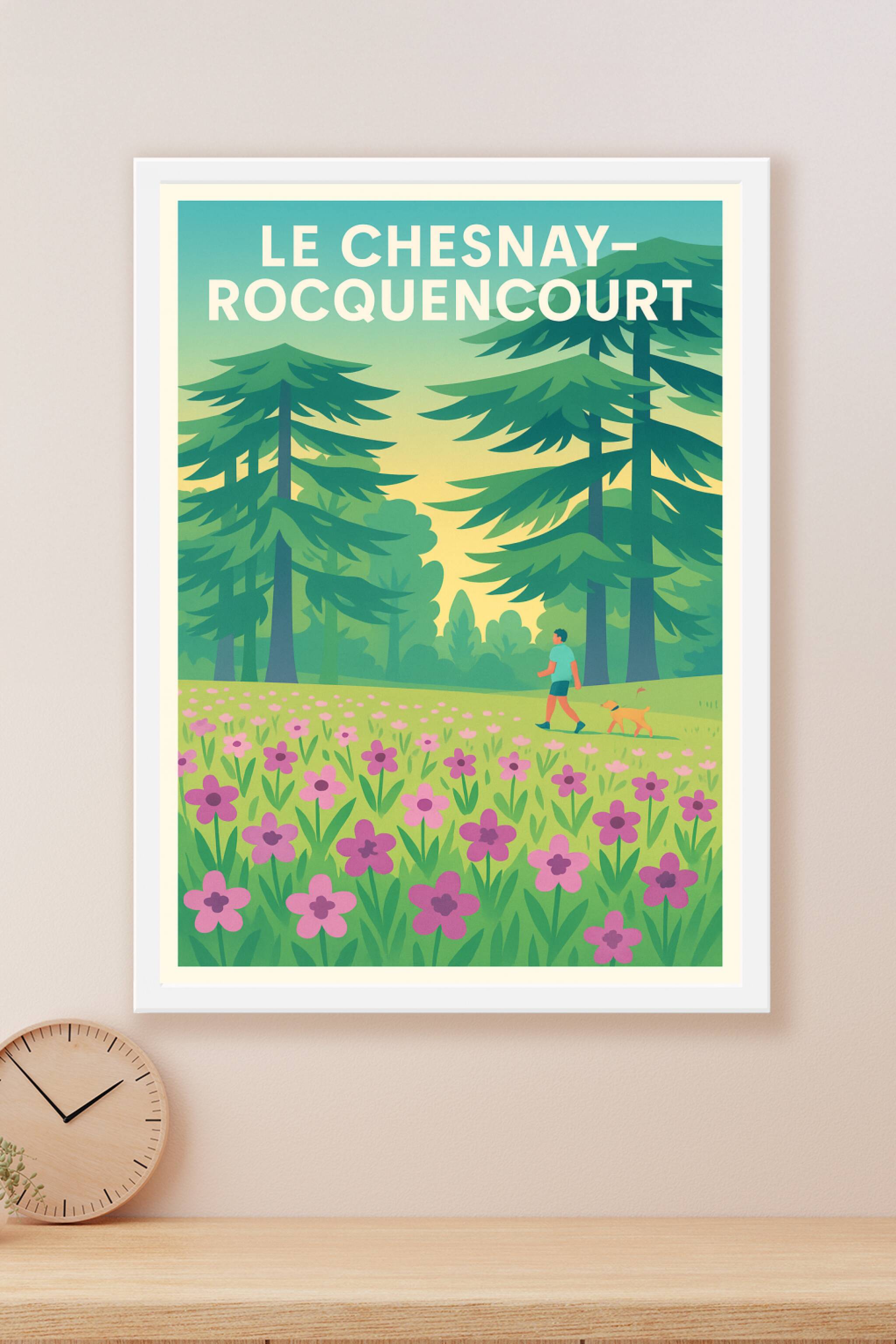 Affiche Le Chesnay-Rocquencourt — Promenade bucolique en pleine nature · poster d'art de Le Chesnay-Rocquencourt