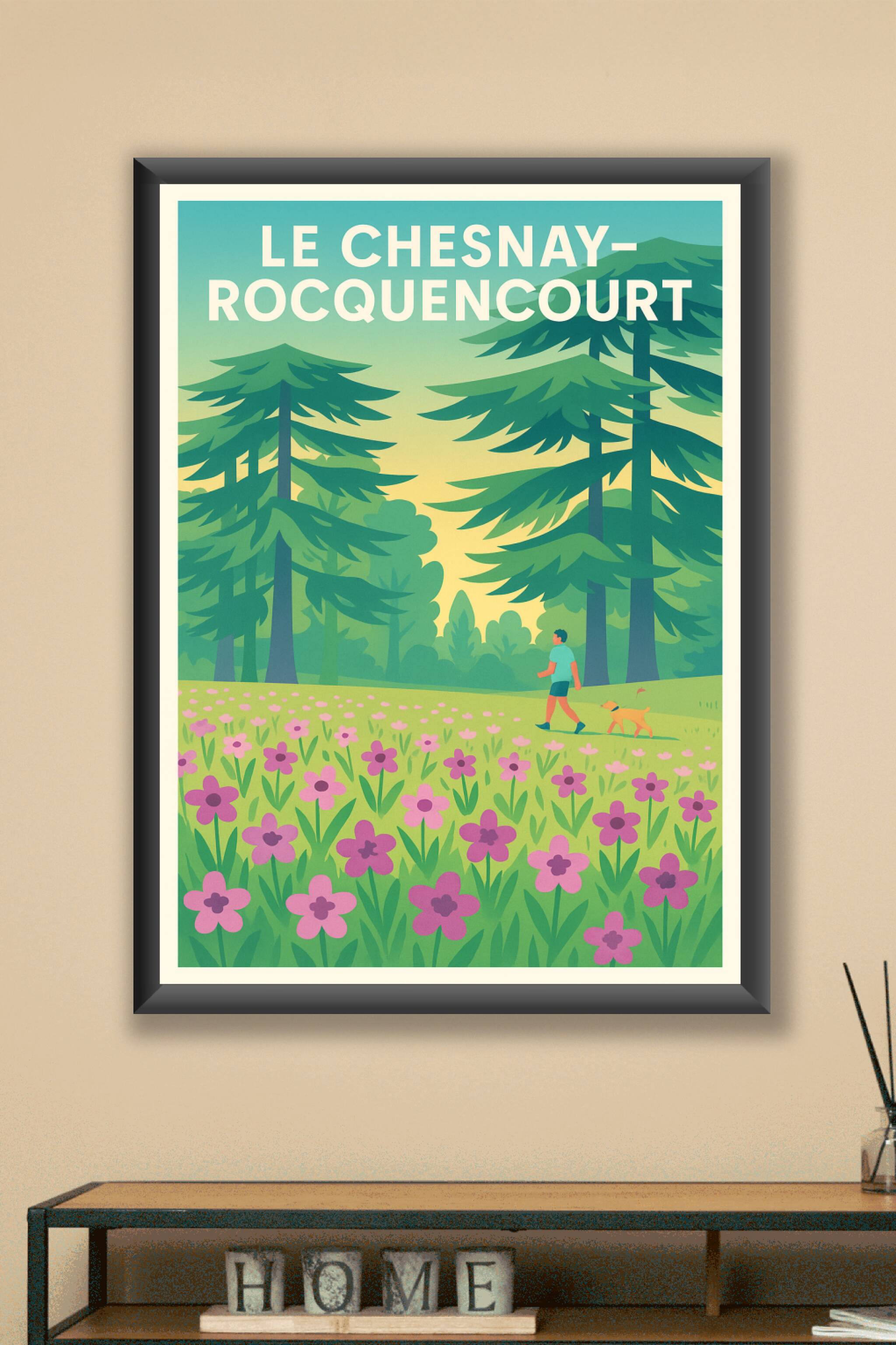 Affiche Le Chesnay-Rocquencourt — Promenade bucolique en pleine nature · poster d'art de Le Chesnay-Rocquencourt
