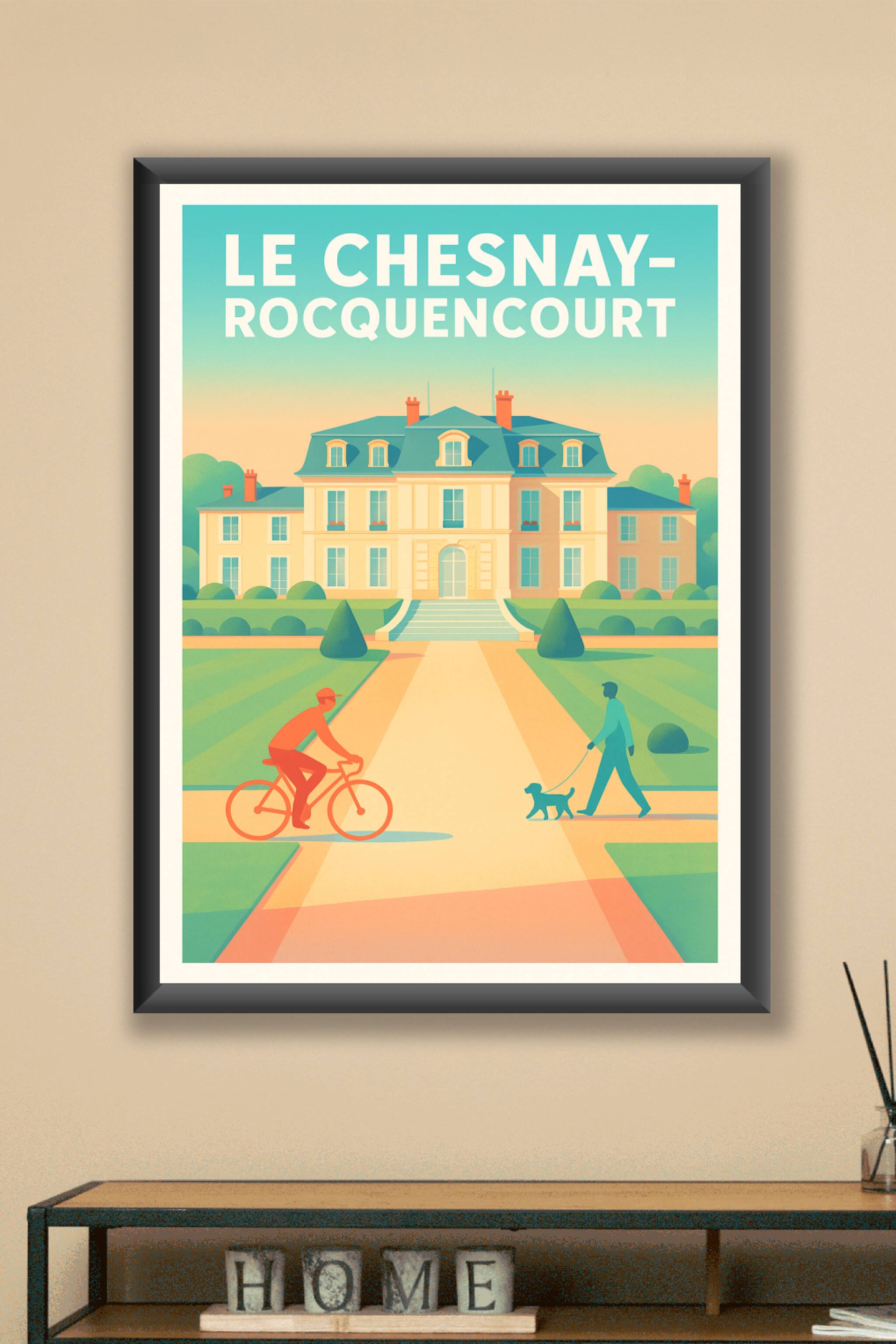 Affiche Le Chesnay-Rocquencourt — Charme et quiétude à la française · poster d'art de Le Chesnay-Rocquencourt