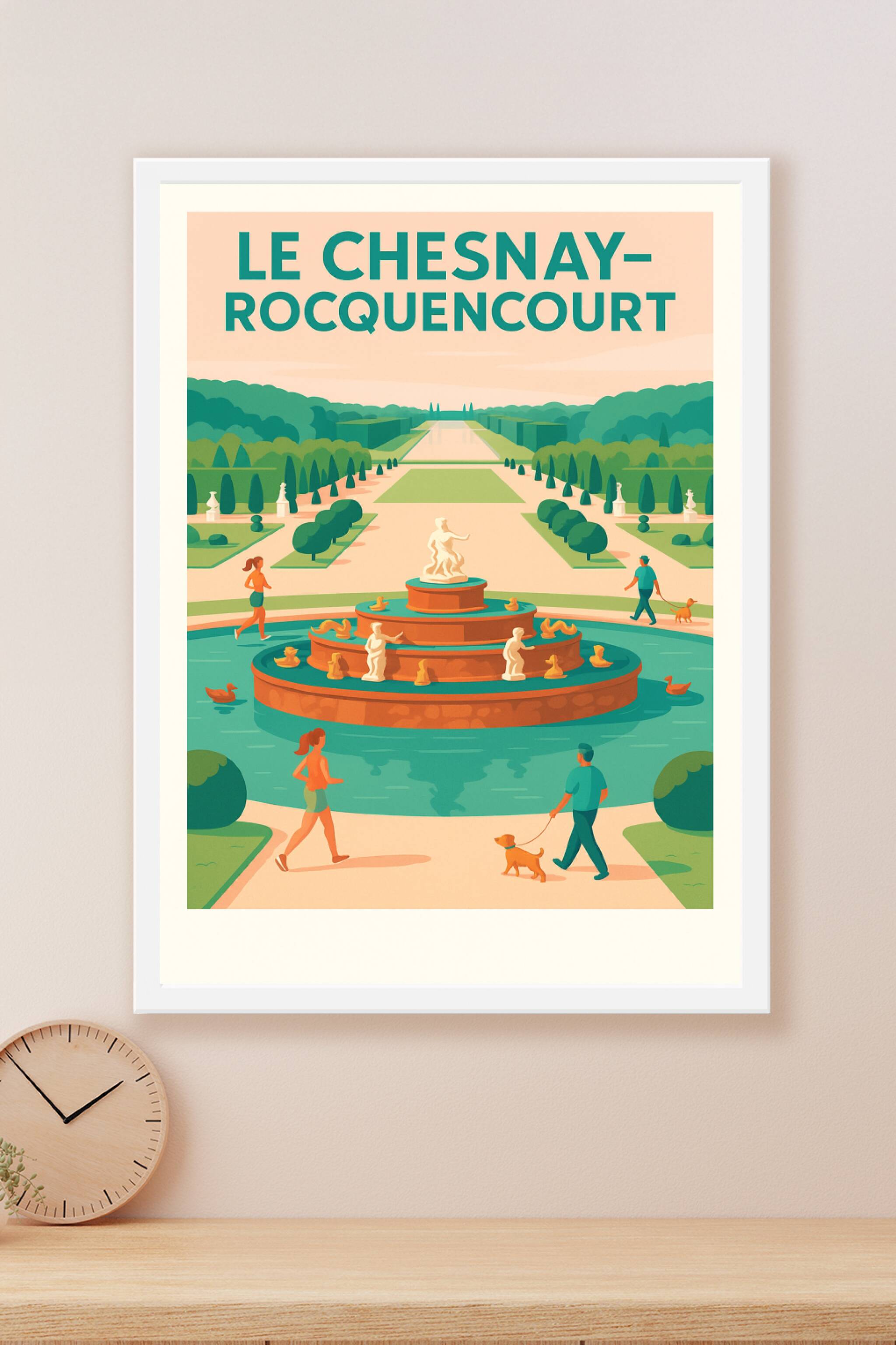 Affiche Le Chesnay-Rocquencourt — Échappée verte et sérénité · poster d'art de Le Chesnay-Rocquencourt