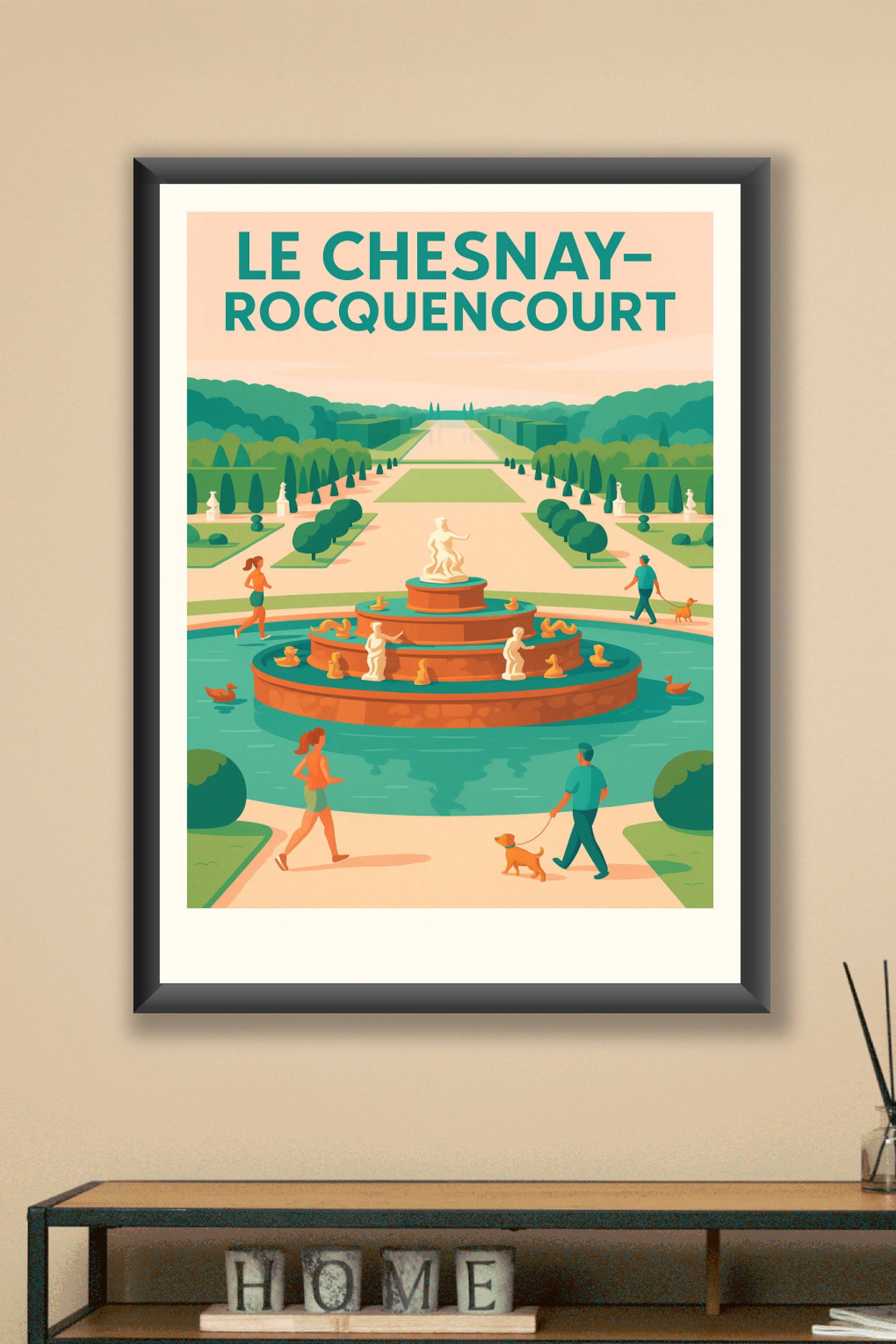 Affiche Le Chesnay-Rocquencourt — Échappée verte et sérénité · poster d'art de Le Chesnay-Rocquencourt