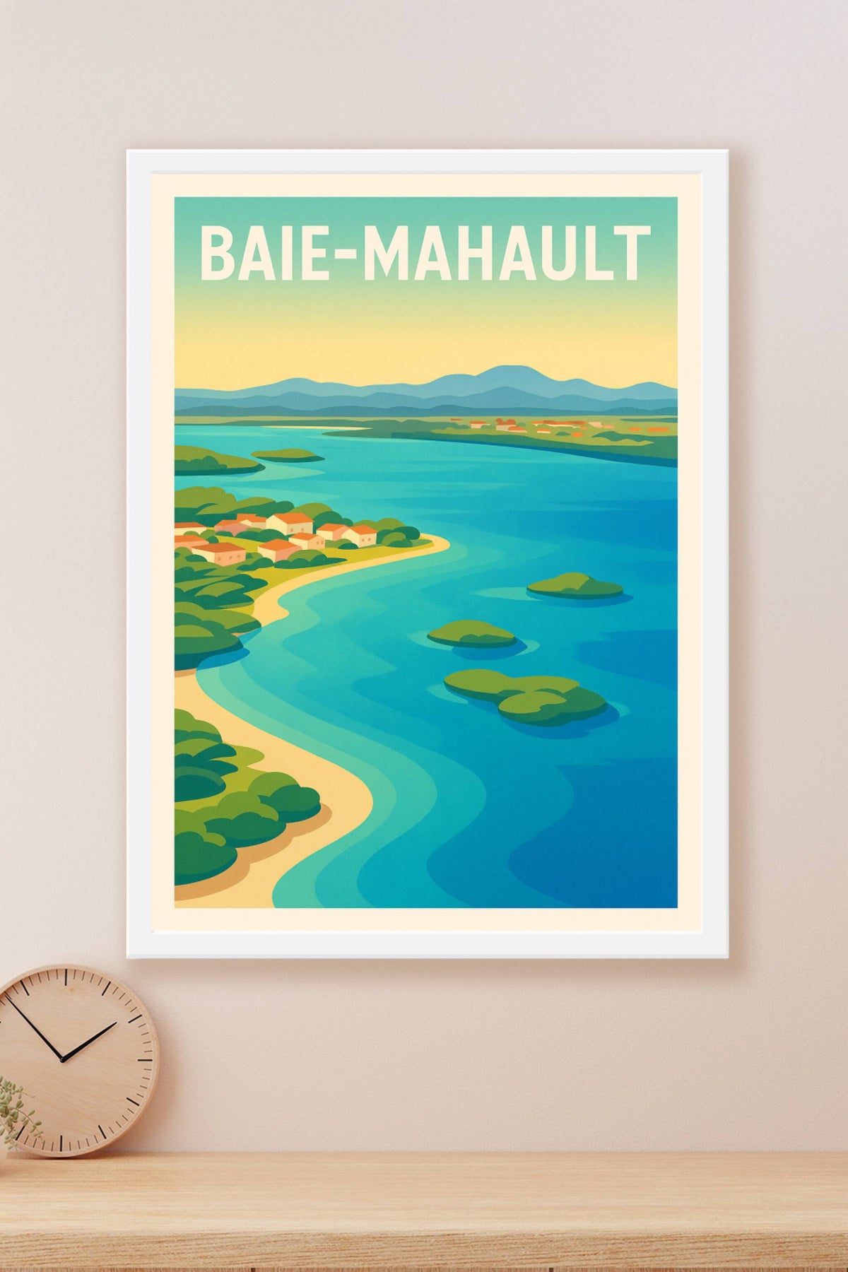 Affiche Baie-Mahault — Évasion tropicale au cœur des Antilles · poster d'art de Baie-Mahault
