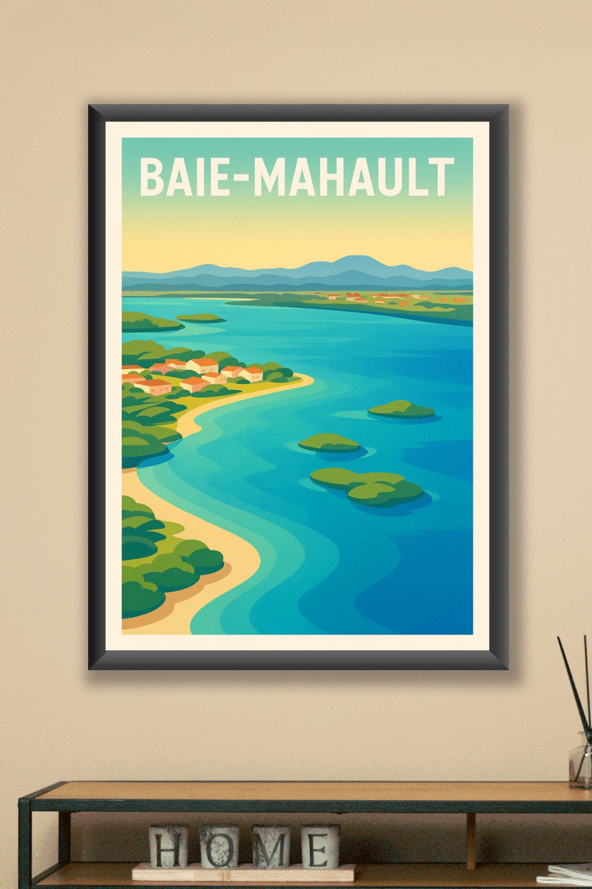 Affiche Baie-Mahault — Évasion tropicale au cœur des Antilles · poster d'art de Baie-Mahault