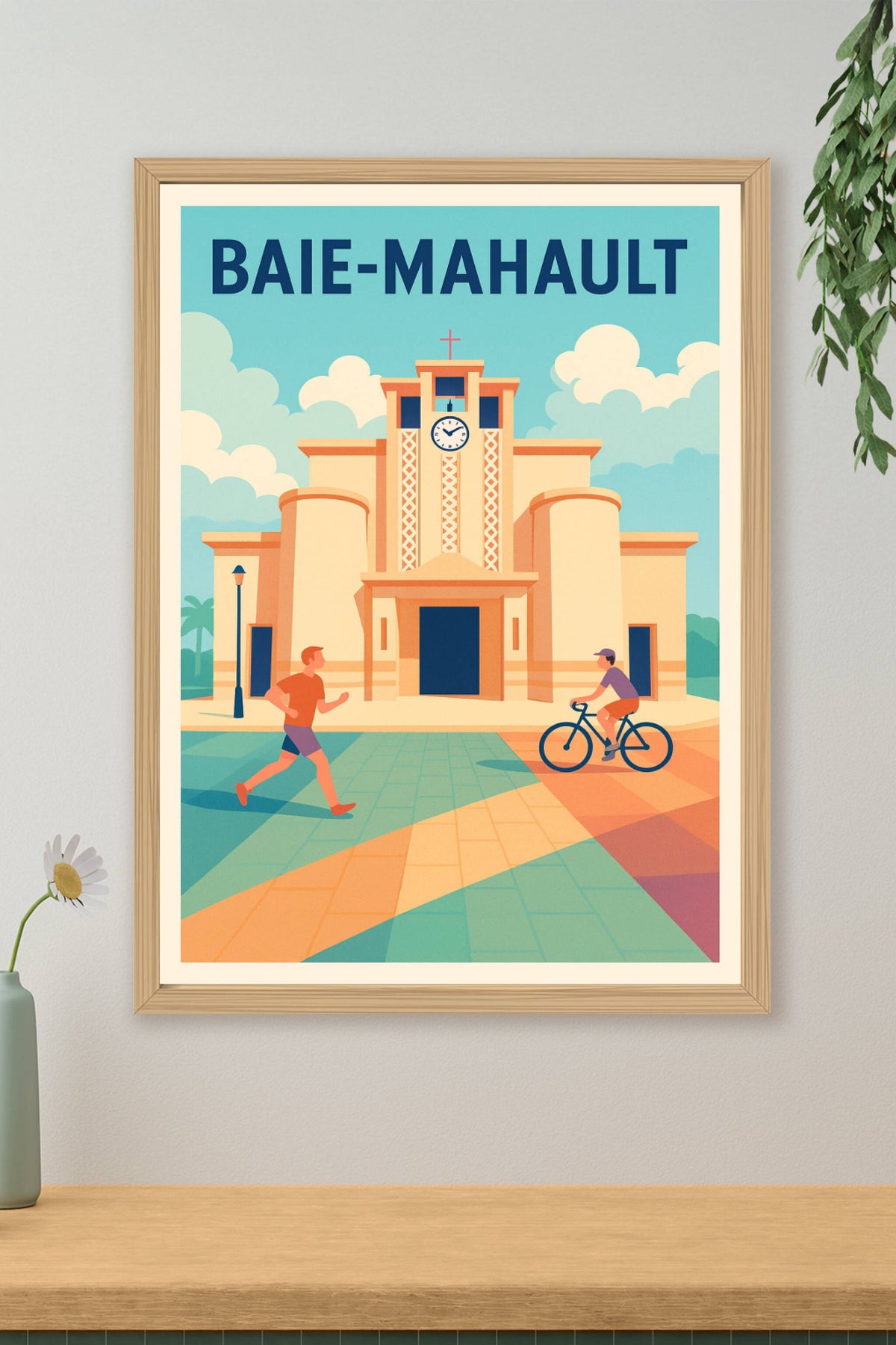 Affiche Baie-Mahault — Un coin de vie sous le soleil des Caraïbes · poster d'art de Baie-Mahault