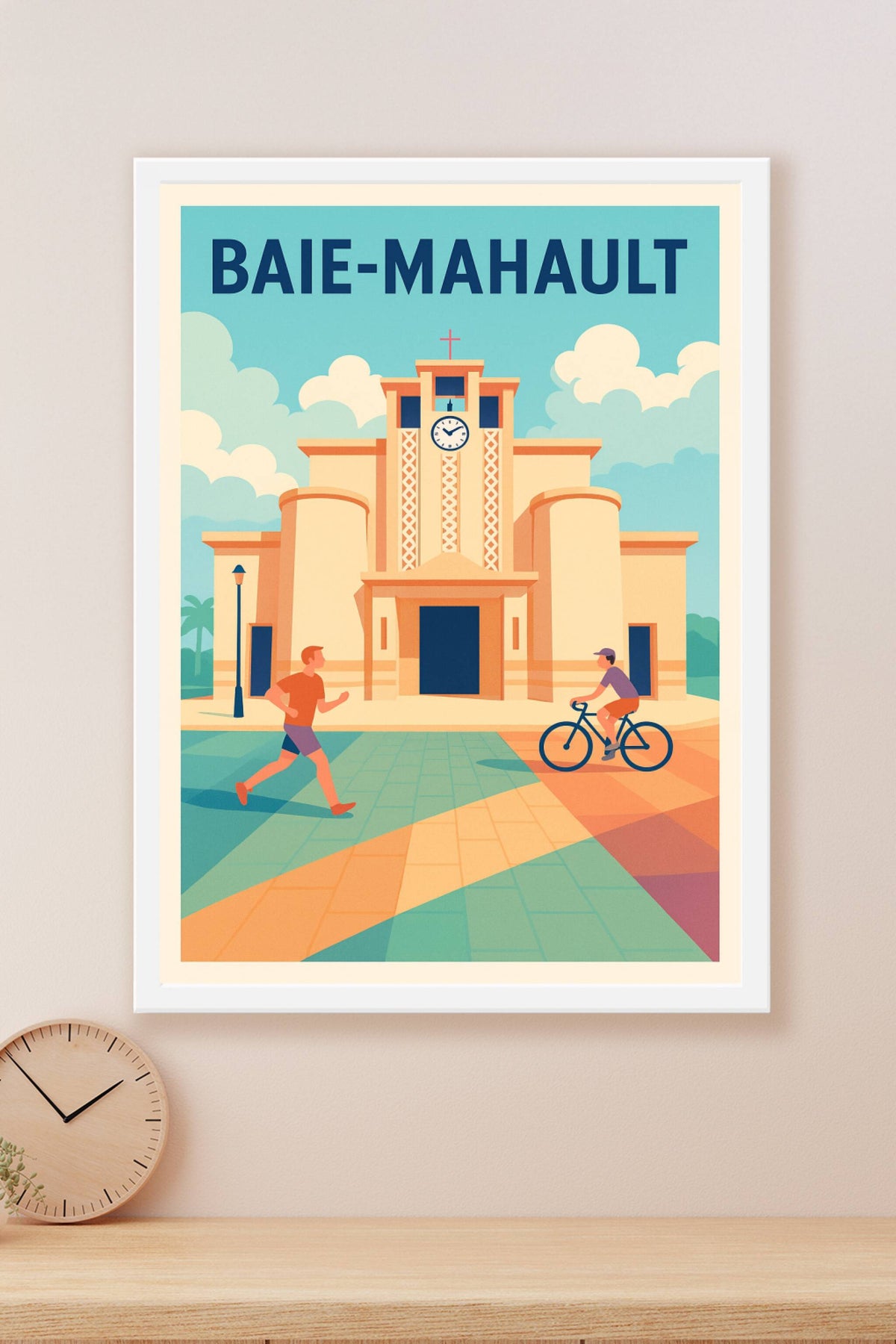 Affiche Baie-Mahault — Un coin de vie sous le soleil des Caraïbes · poster d'art de Baie-Mahault
