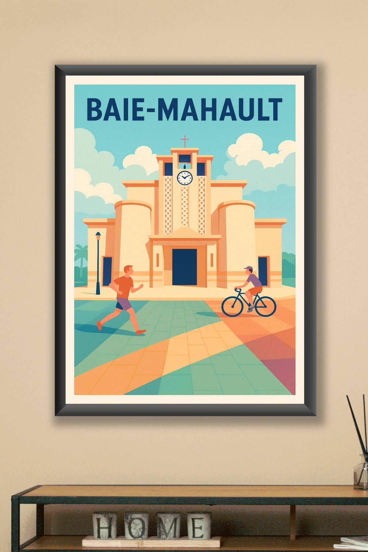 Affiche Baie-Mahault — Un coin de vie sous le soleil des Caraïbes · poster d'art de Baie-Mahault