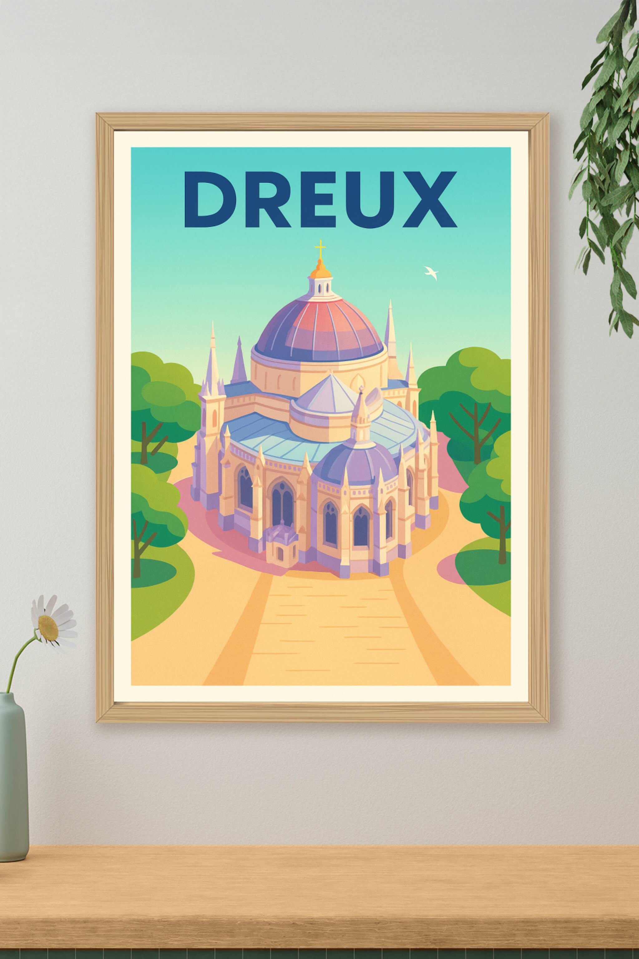 Affiche de Dreux - Charme architectural au cœur de la ville