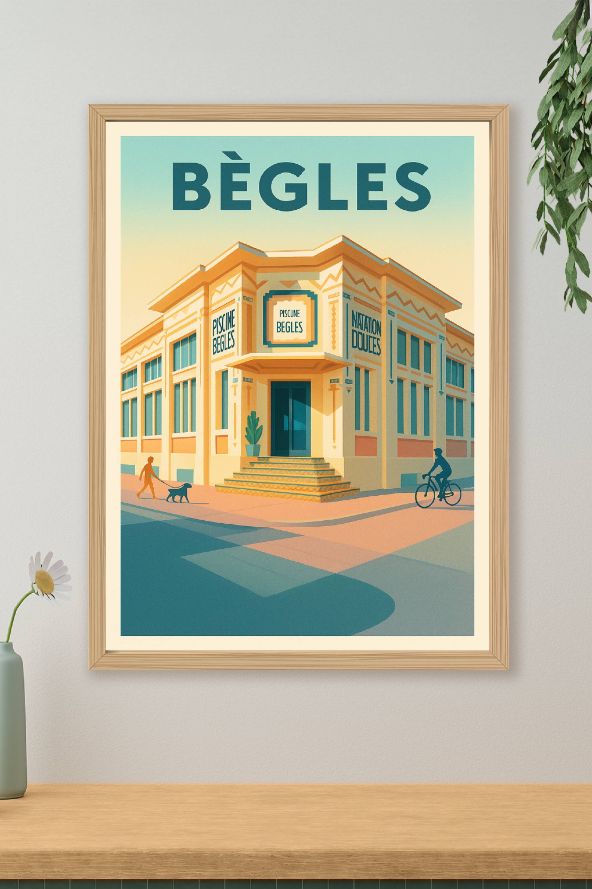 Affiche de Bègles - Charme Art Déco et Vie Locale