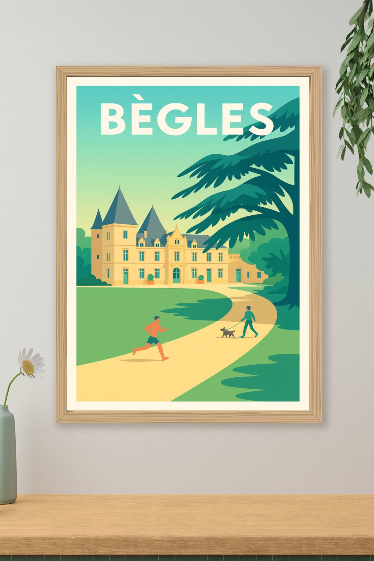 Affiche Bègles — Charme et sérénité au château · poster d'art de Bègles