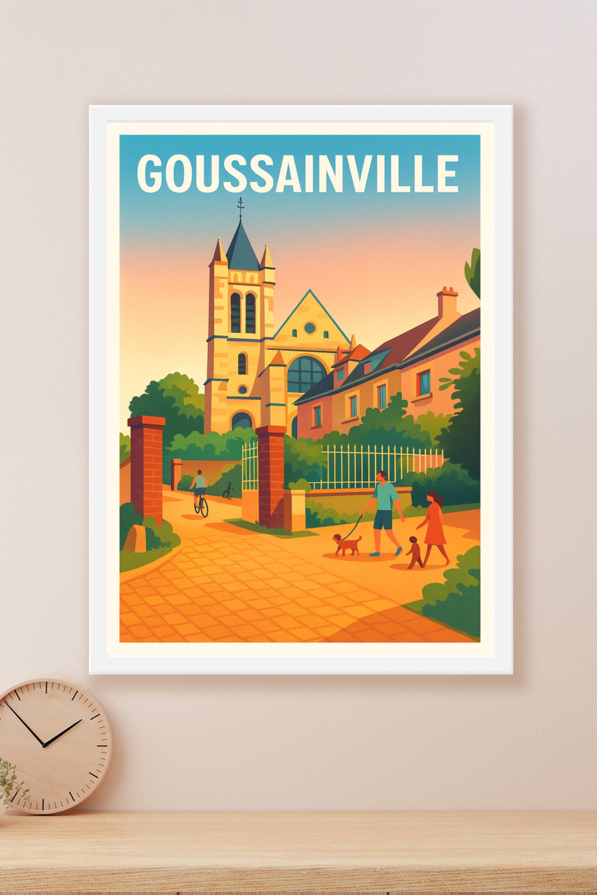 Affiche Goussainville — Charme paisible et convivial · poster d'art de Goussainville