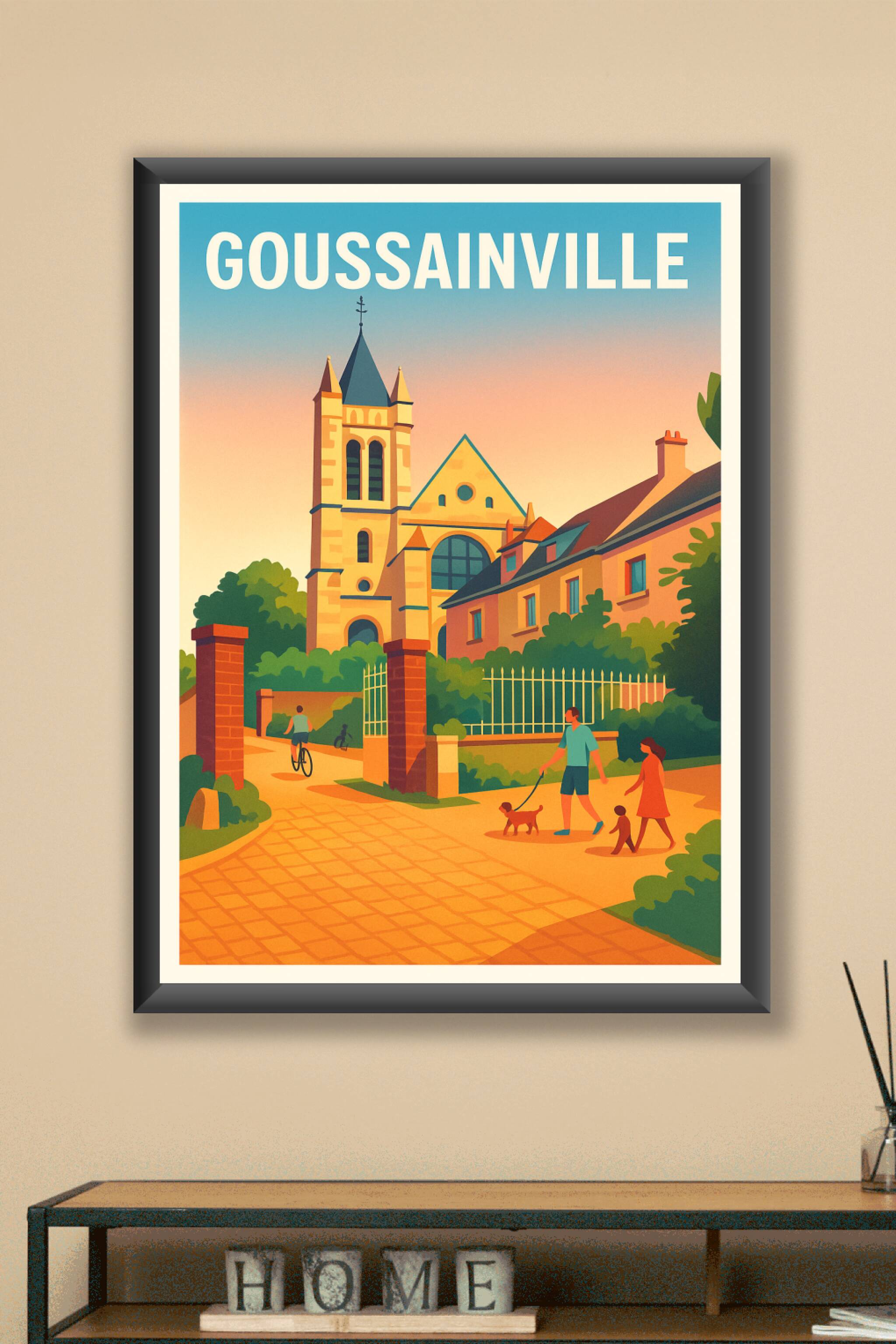 Affiche Goussainville — Charme paisible et convivial · poster d'art de Goussainville