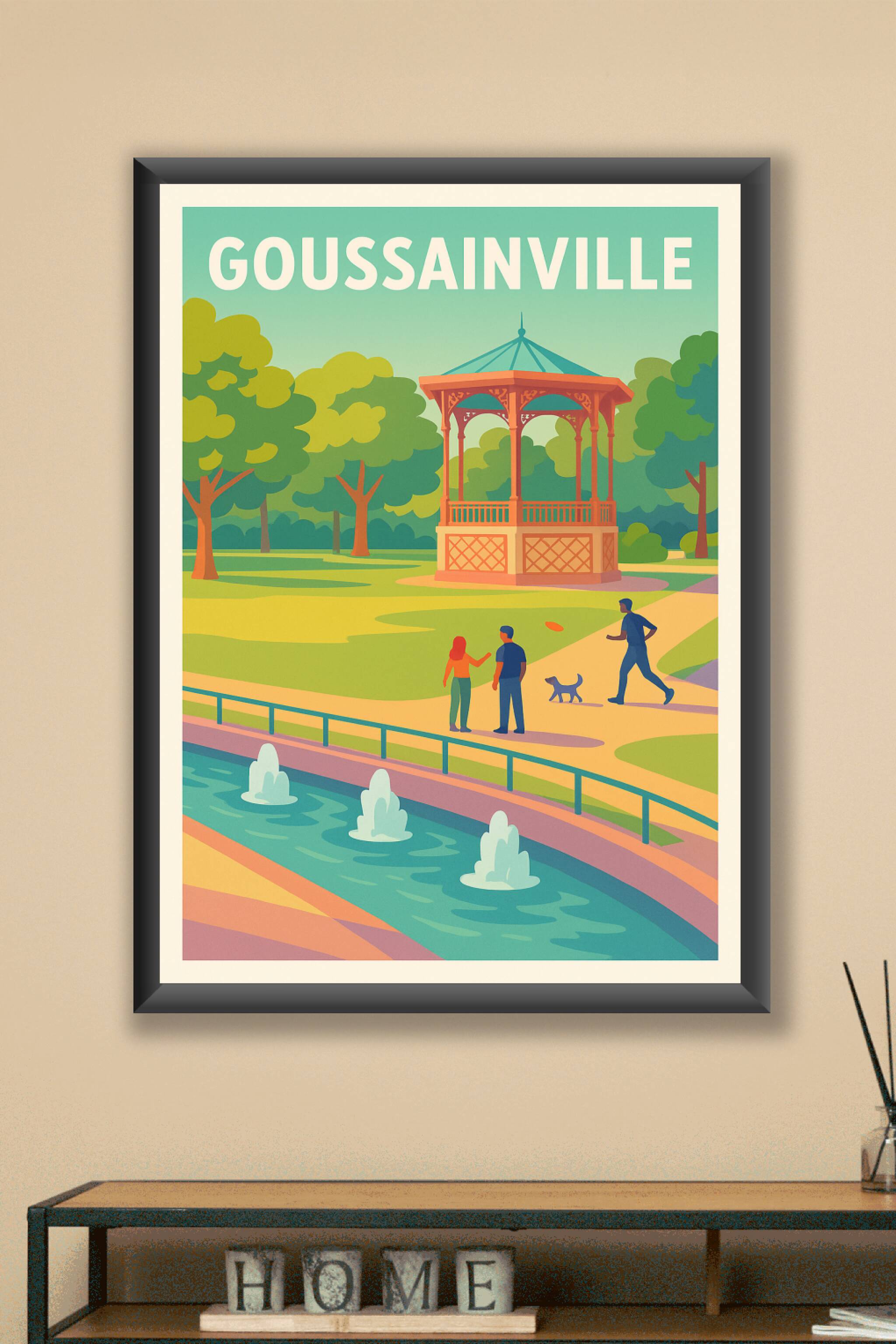 Affiche Goussainville — Harmonie au parc du kiosque · poster d'art de Goussainville