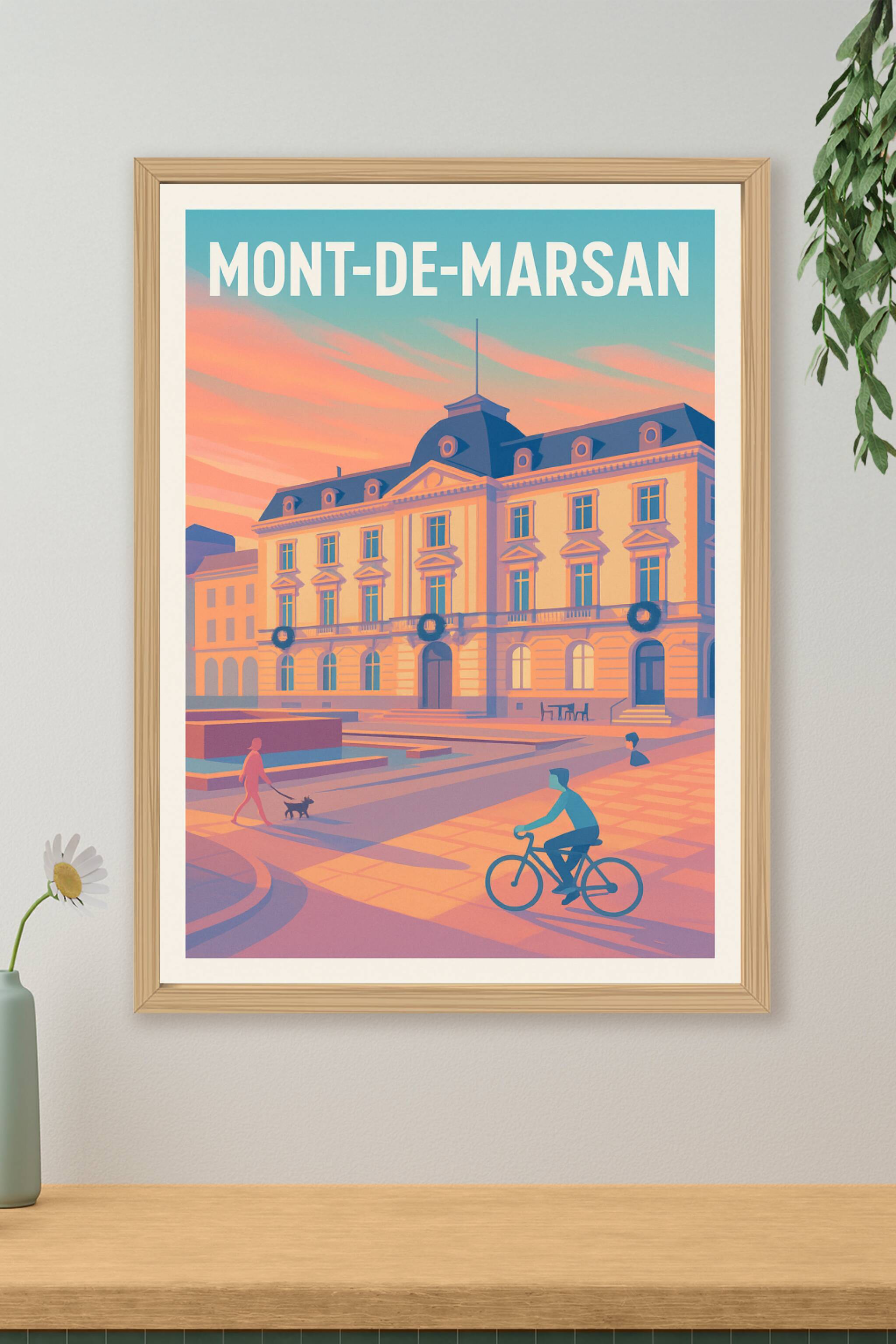 Affiche de Mont-de-Marsan - Ambiance douce du coucher de soleil