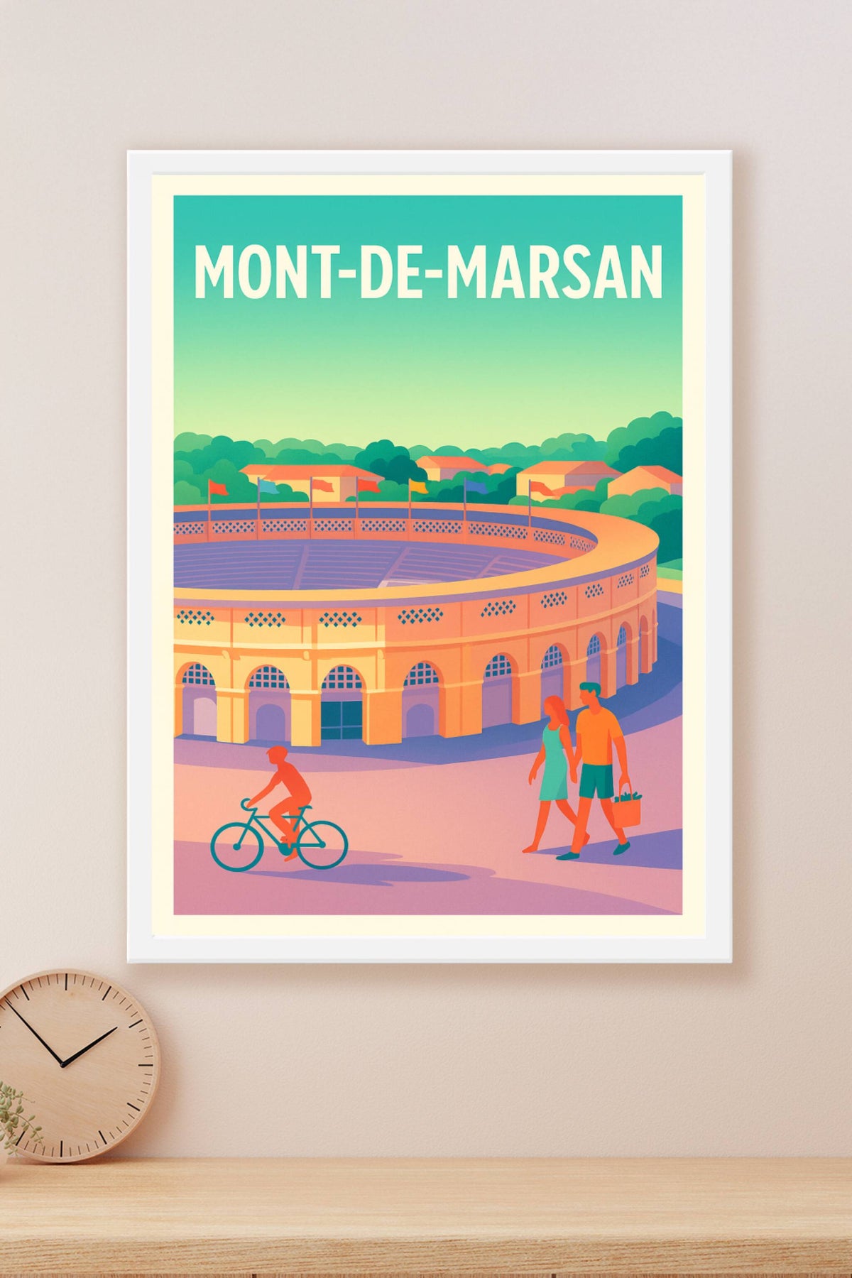 Affiche Mont-de-Marsan — L'Esprit Festif et Historique · poster d'art de Mont-de-Marsan