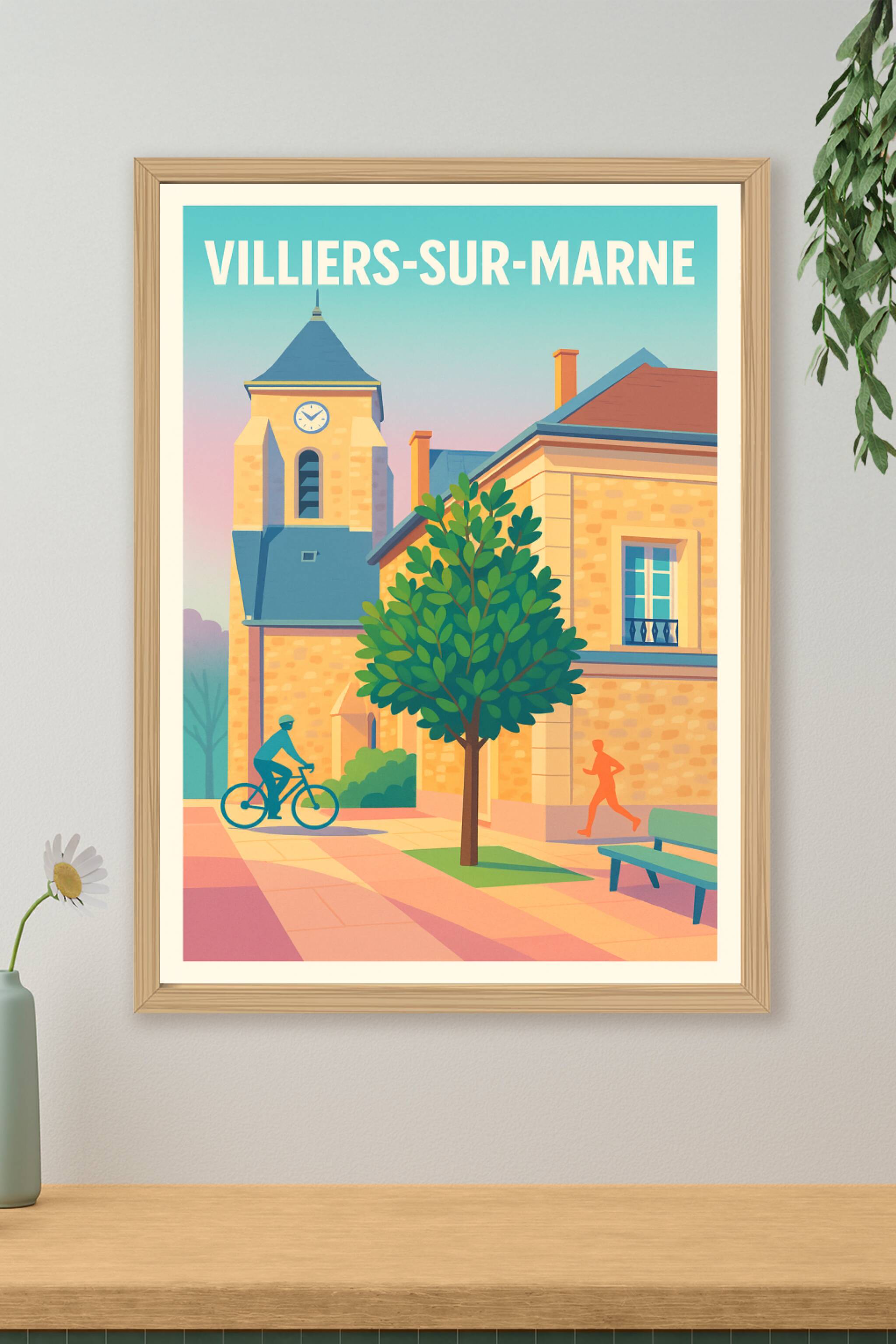 Affiche de Villiers-sur-Marne - L'élégance d'une promenade paisible