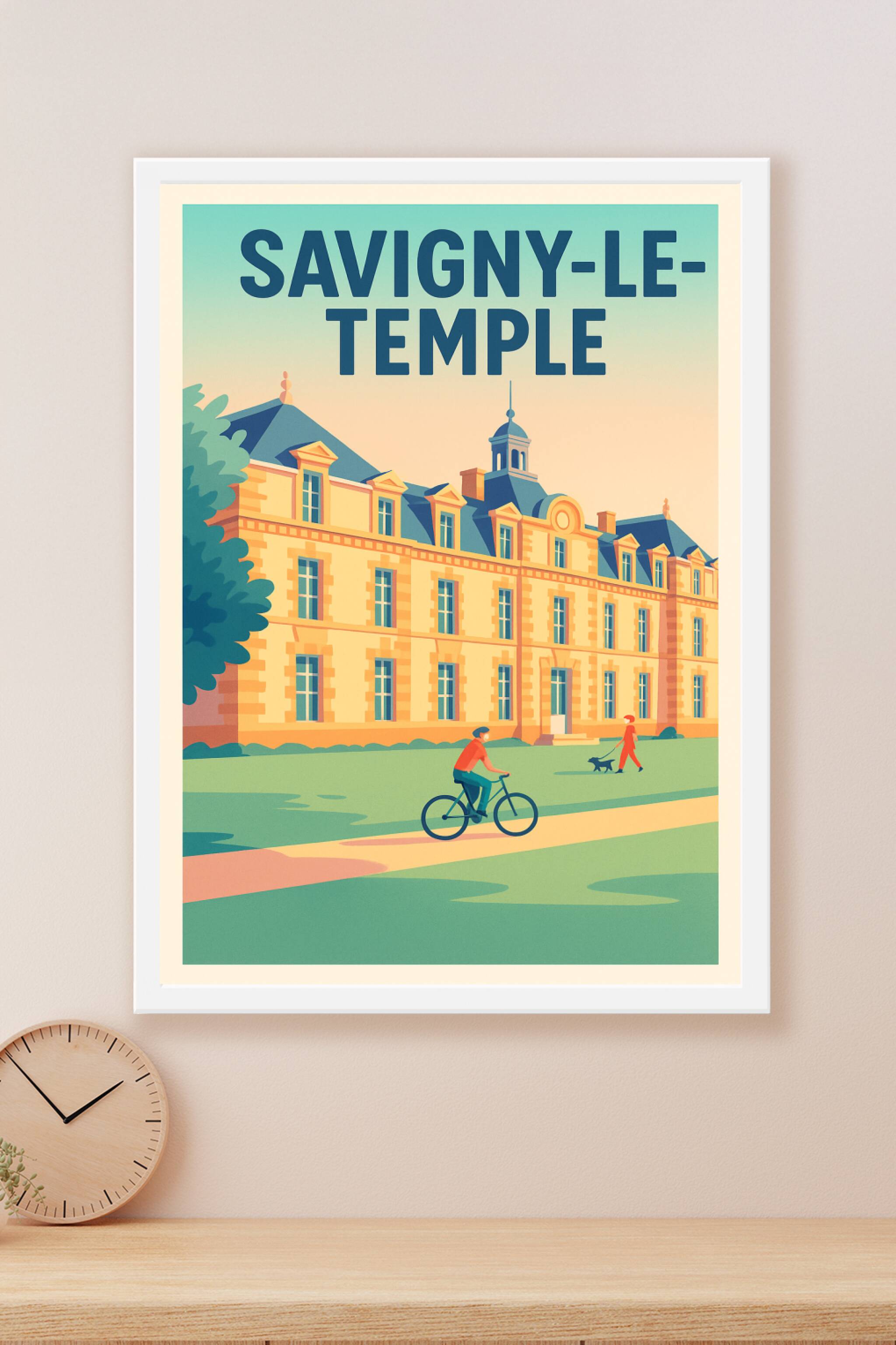 Affiche Savigny-le-Temple — Charme et sérénité à l'honneur · poster d'art de Savigny-le-Temple