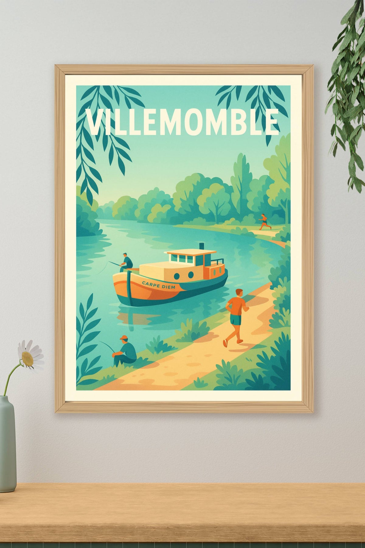 Affiche Villemomble — Évasion et sérénité au fil de l'eau · poster d'art de Villemomble