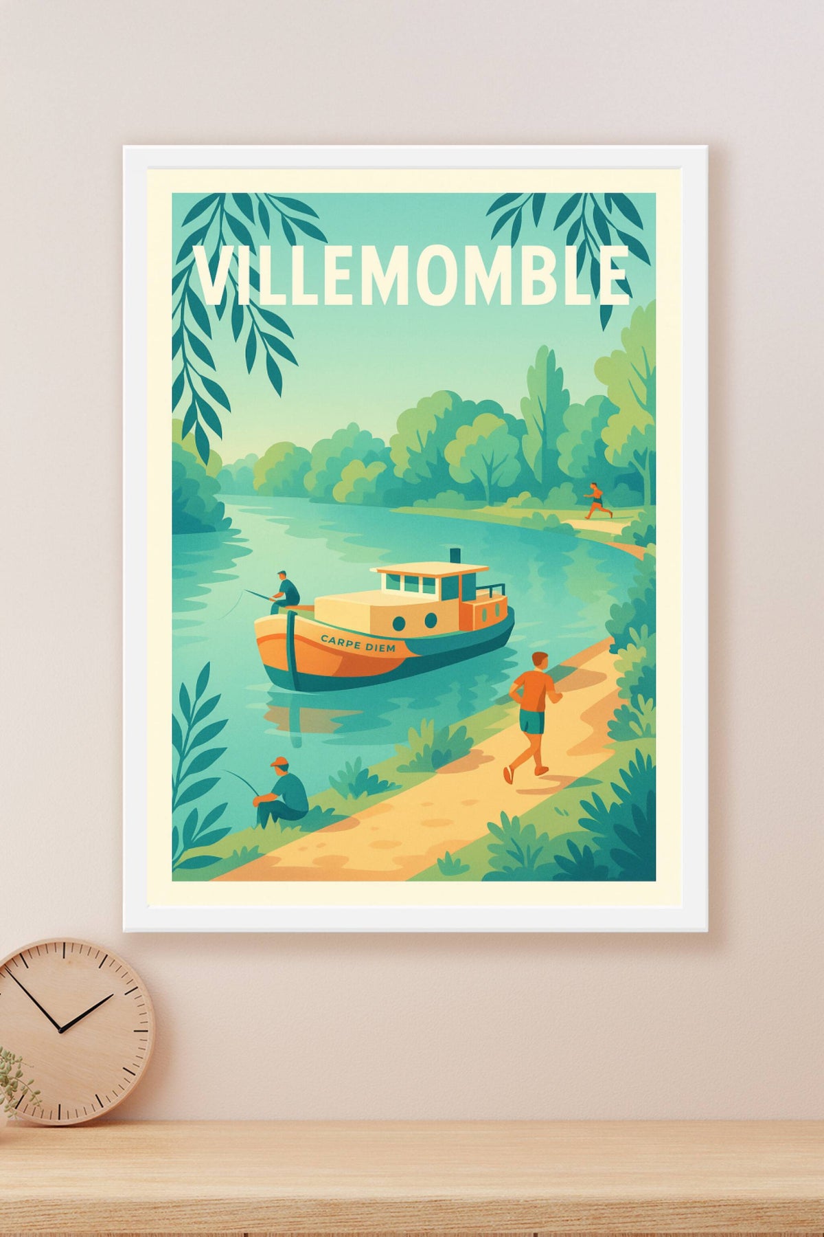 Affiche Villemomble — Évasion et sérénité au fil de l'eau · poster d'art de Villemomble
