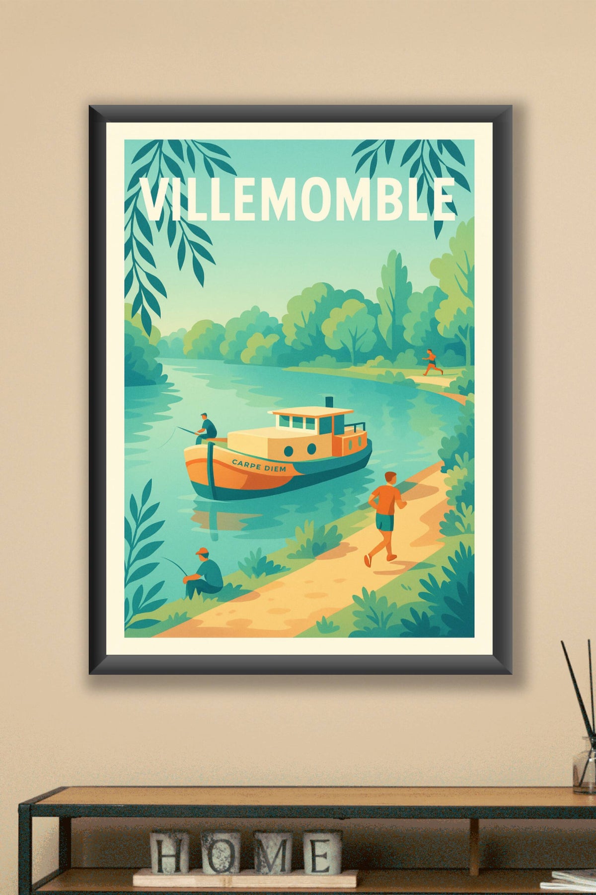 Affiche Villemomble — Évasion et sérénité au fil de l'eau · poster d'art de Villemomble