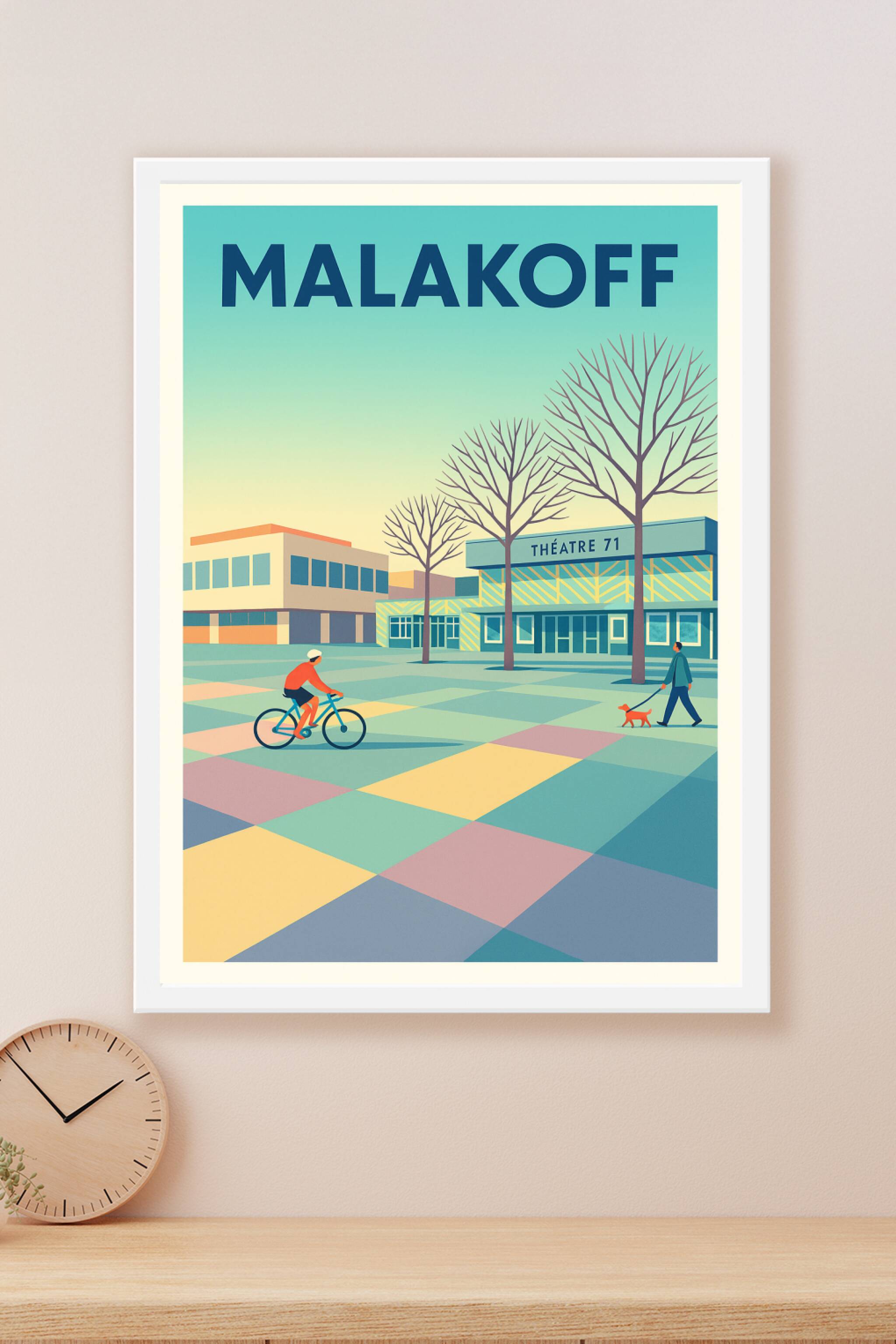 Affiche Malakoff — Douceur de vivre en ville · poster d'art de Malakoff