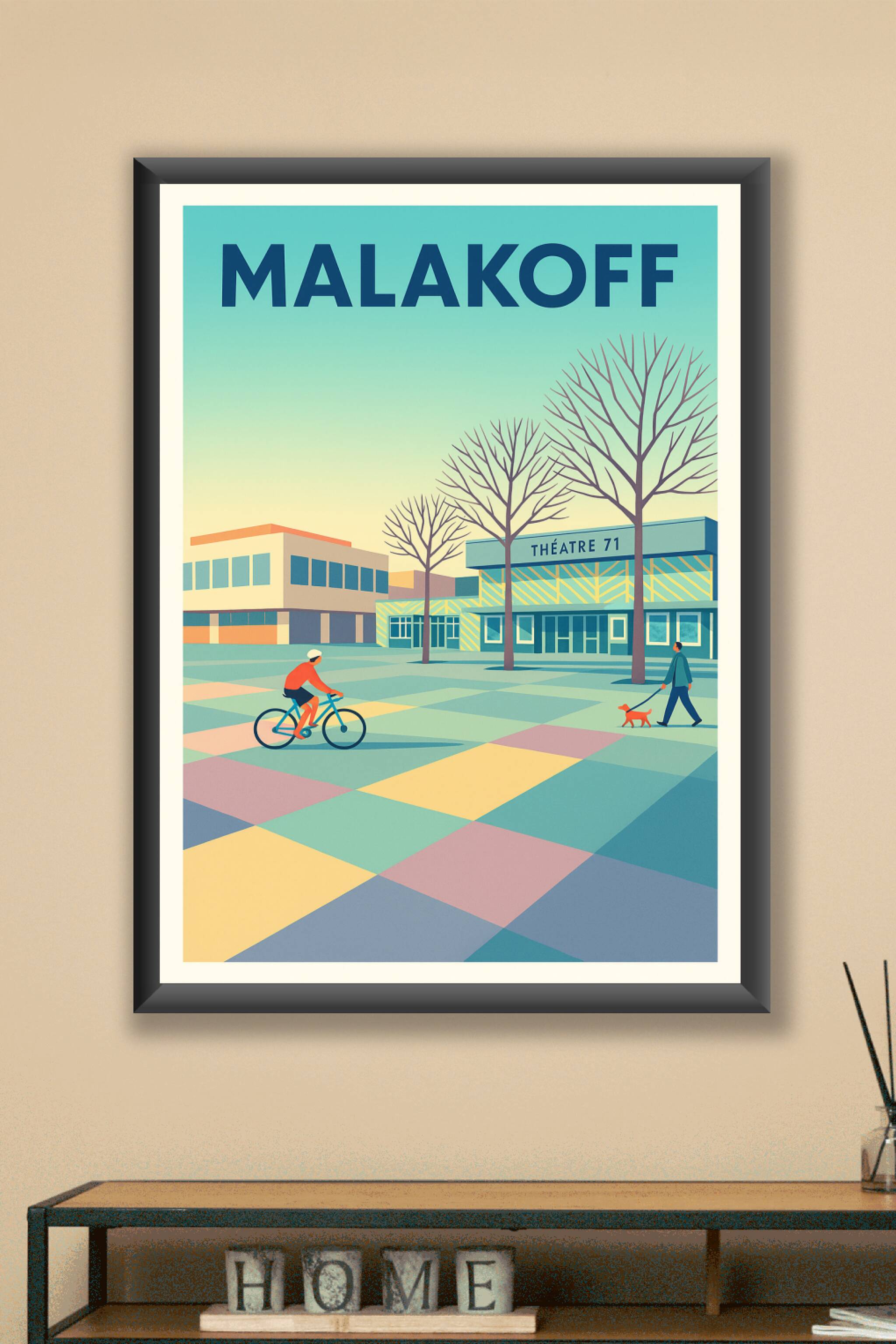 Affiche Malakoff — Douceur de vivre en ville · poster d'art de Malakoff