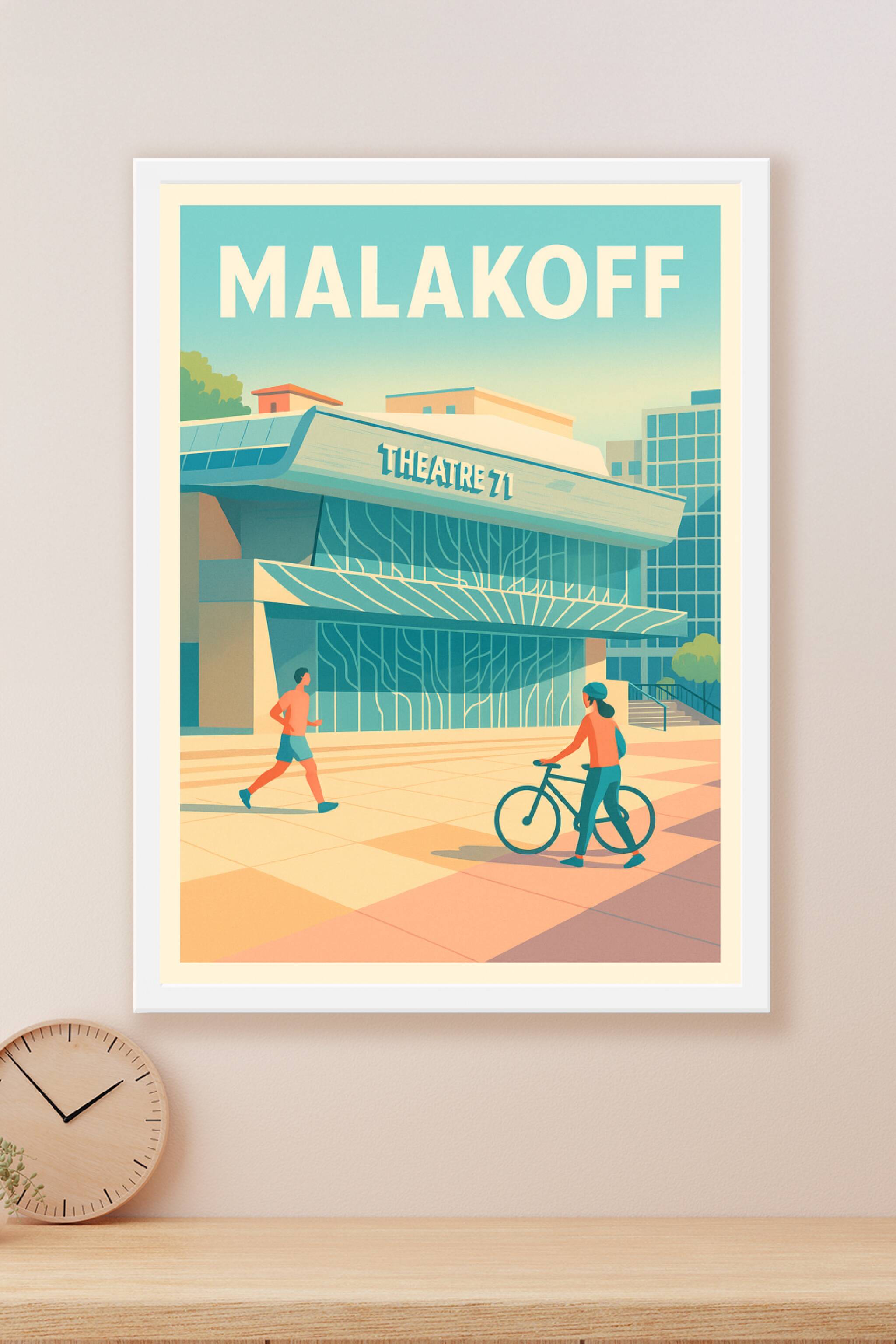 Affiche Malakoff — L'esprit dynamique du Théâtre 71 · poster d'art de Malakoff